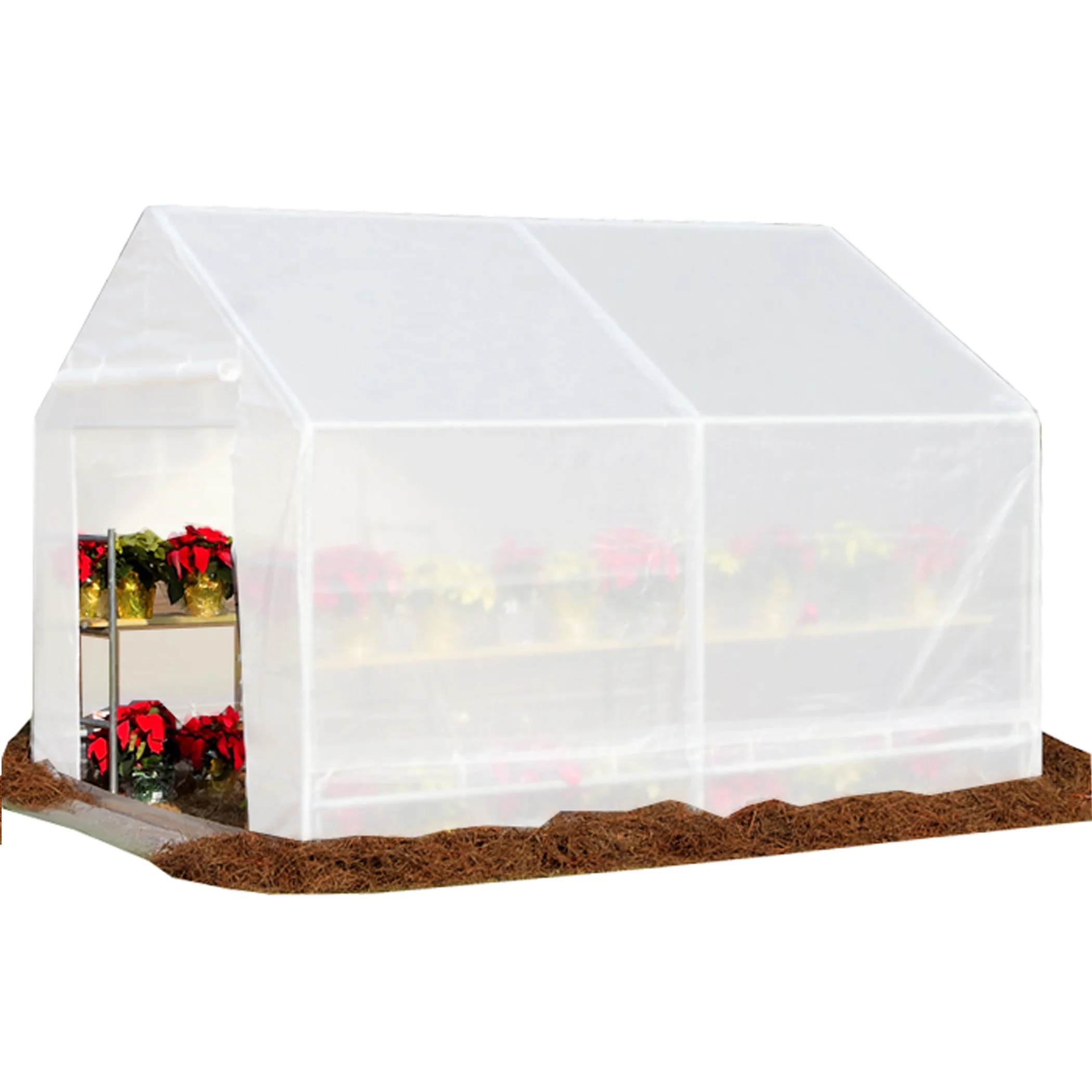 King Canopy Greenhouse 10' x 10' , 1 3/8 in. Steel Frame, 6-Leg, Opaque White Solarig® Ripstop Fabric