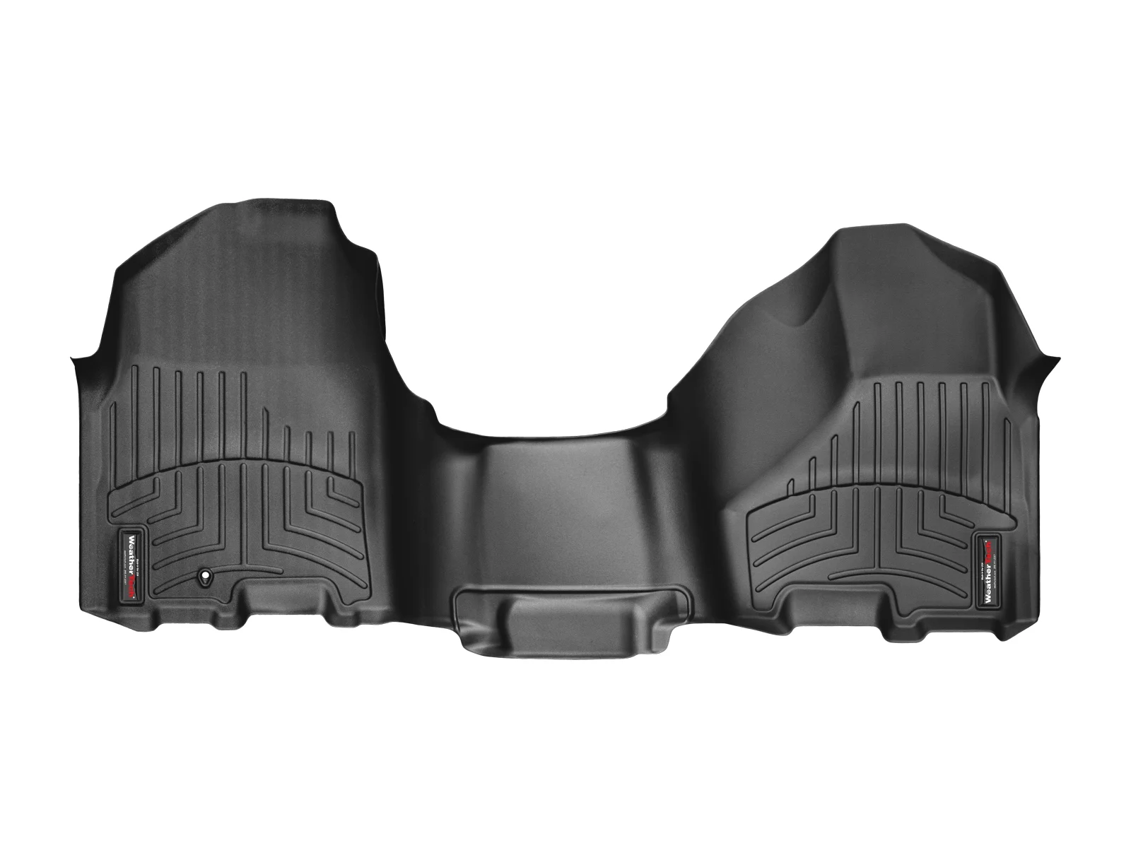 WeatherTech Custom Fit FloorLiners compatible with Ram Truck 1500, Ram Truck 2500/3500, Ram 2500/3500 - 1st Row - Over The Hump, Black