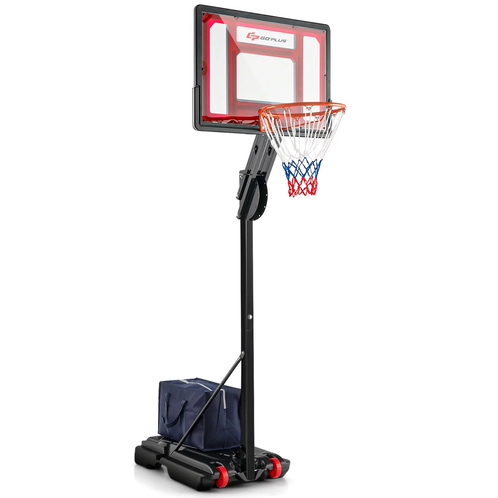 Infans Portable Basketball Hoop System 5-10 FT Adjustable W/Weight Bag Wheels Outdoor