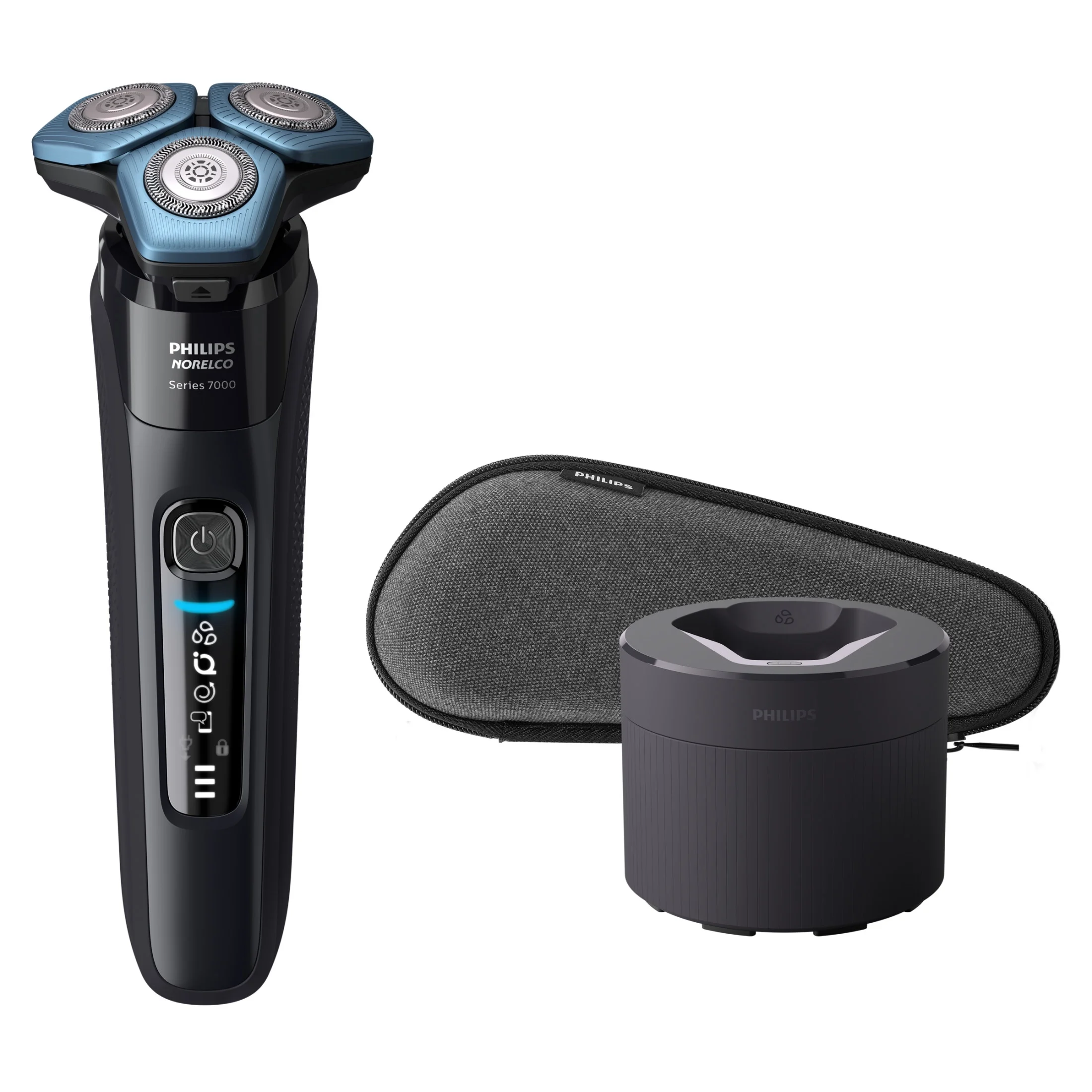 Philips Norelco Shaver 7600, Rechargeable Wet & Dry Electric Shaver with Senseiq Technology, Quick Clean Pod, Travel Case and Pop-Up Trimmer, S7886/84