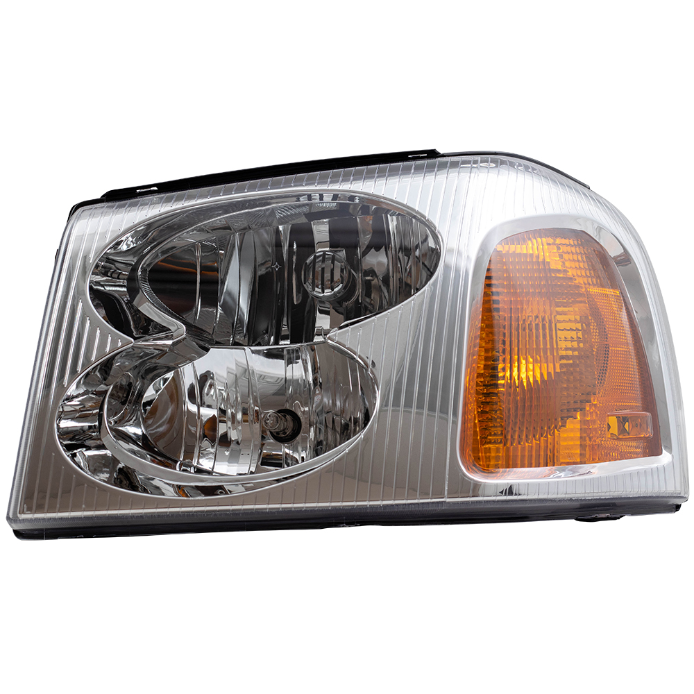Brock Replacement Driver and Passenger Set Headlights Compatible with 2002-2009 Envoy 15866071 15866070