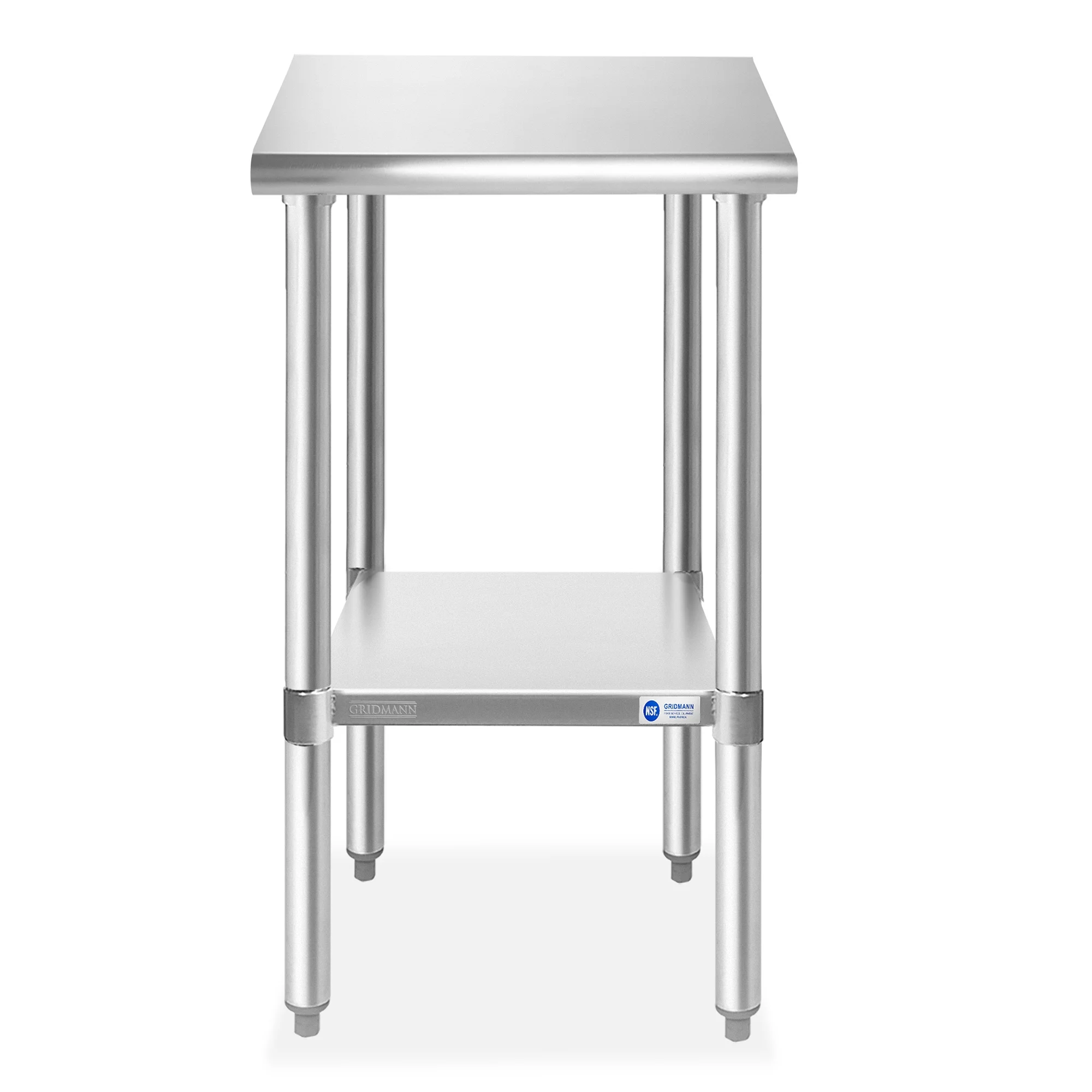 GRIDMANN 18 x 24 Inch Stainless Steel Table w/ Undershelf, NSF Commercial Kitchen Work & Prep Table