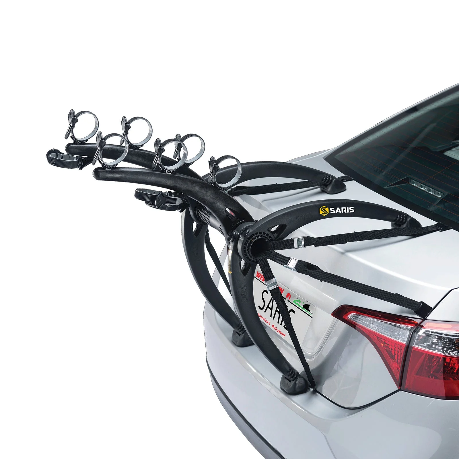 Saris Bones Trunk Bike Rack Mount, 22 x 20 x 9 in, Bike Rack for Car and SUVs, 3 Bikes
