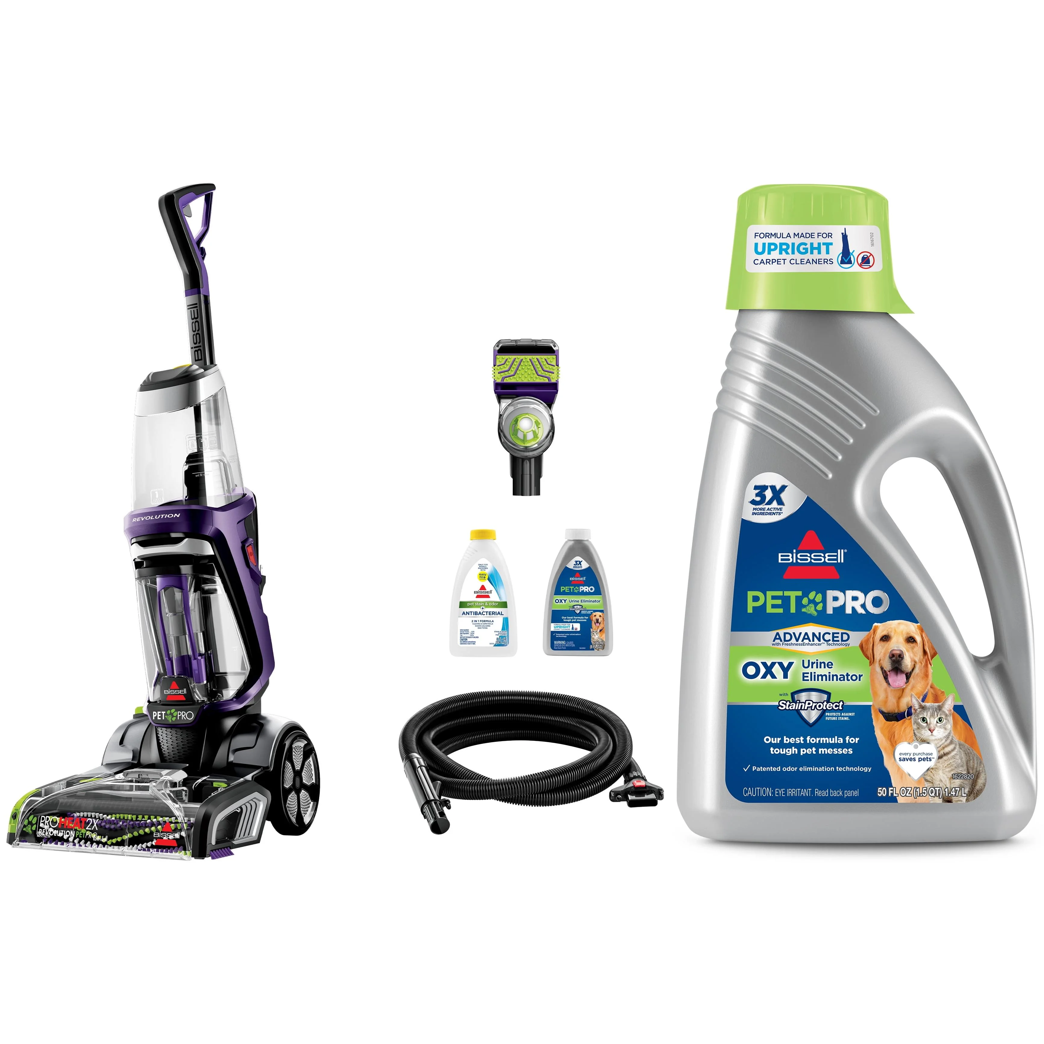 BISSELL Pro Heat 2X Revolution Pet Carpet Cleaner, 3578 & BISSELL Pet Urine Stain & Odor Remover, Unscented, 50 Fluid Ounce 1992