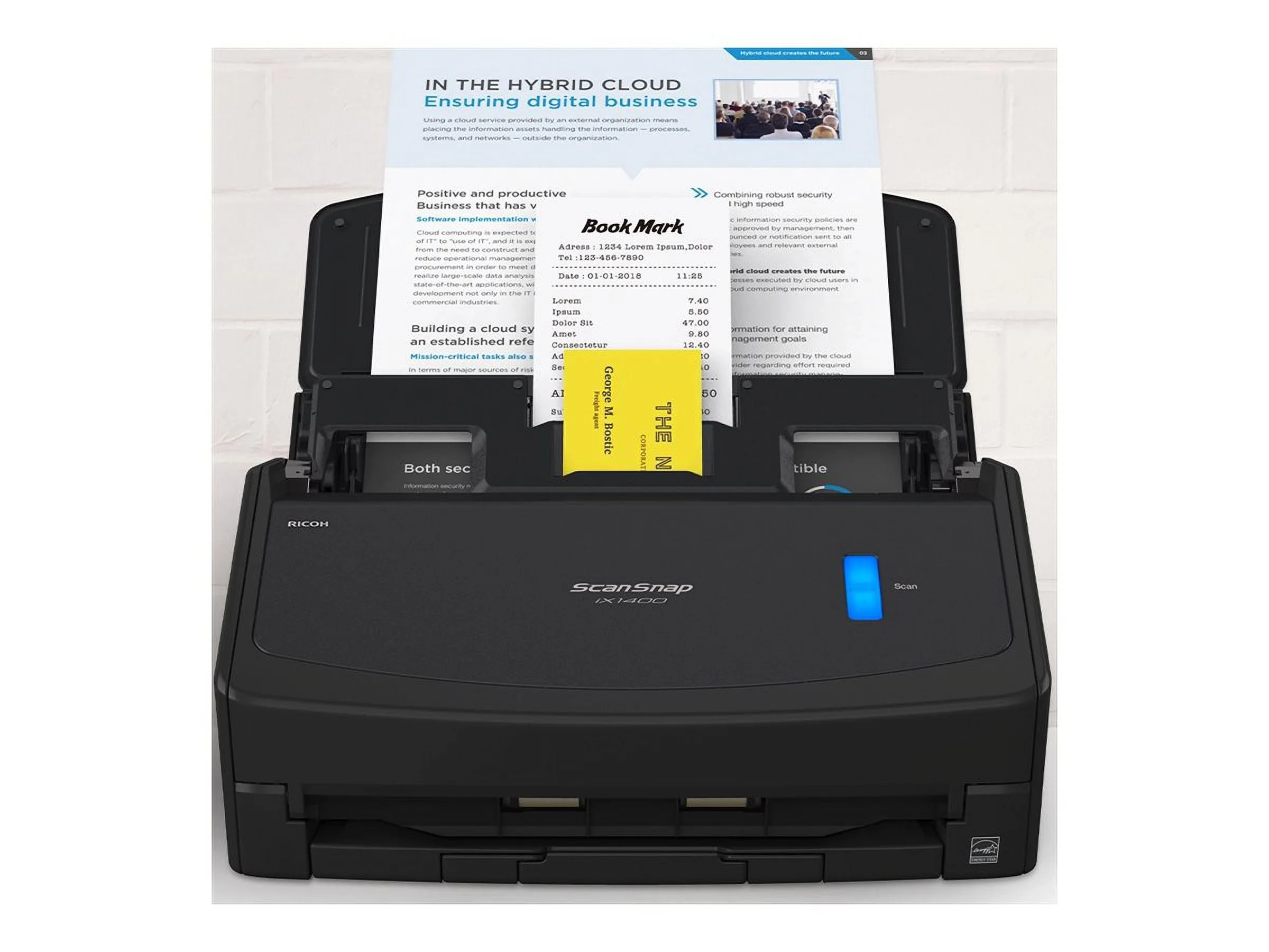 ScanSnap iX1600 Premium Color Duplex Document Scanner for Mac and PC with 4-Year Protection Plan, Black
