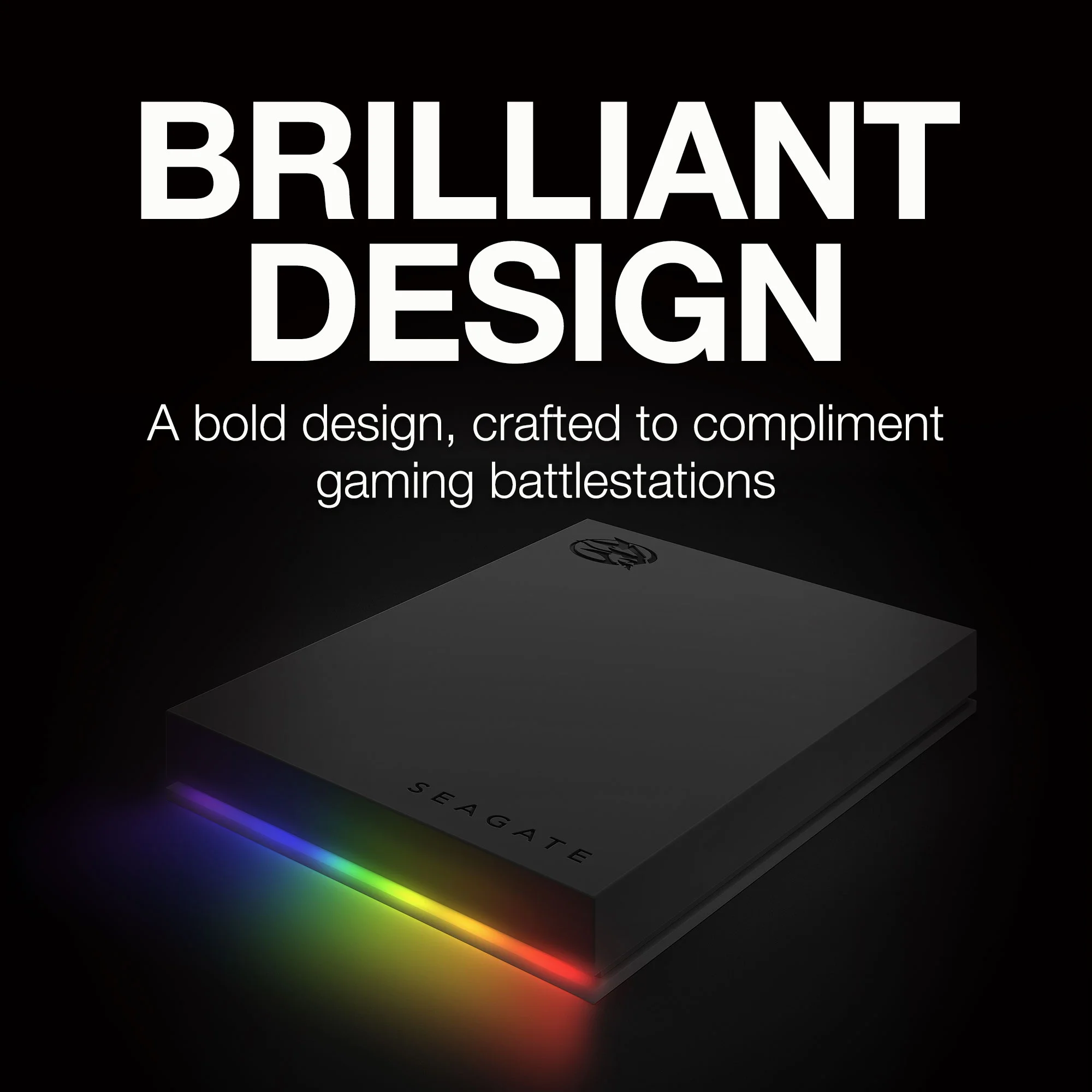 Seagate FireCuda Gaming 5TB External USB 3.2 Gen 1 Hard Drive with RGB LED Lighting (STKL5000400)