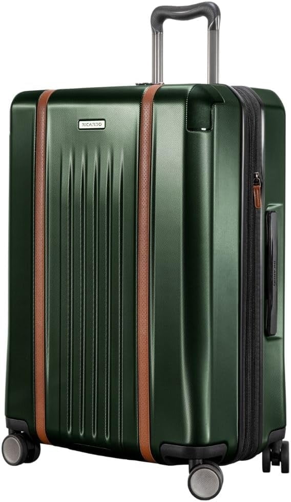 Montecito 2.0 Hardside with Dual Spinning Wheels, Expandable with Comfort Grip for Easy Packing and Moving, Men and Women, Green, Check-In Medium 25-Inch