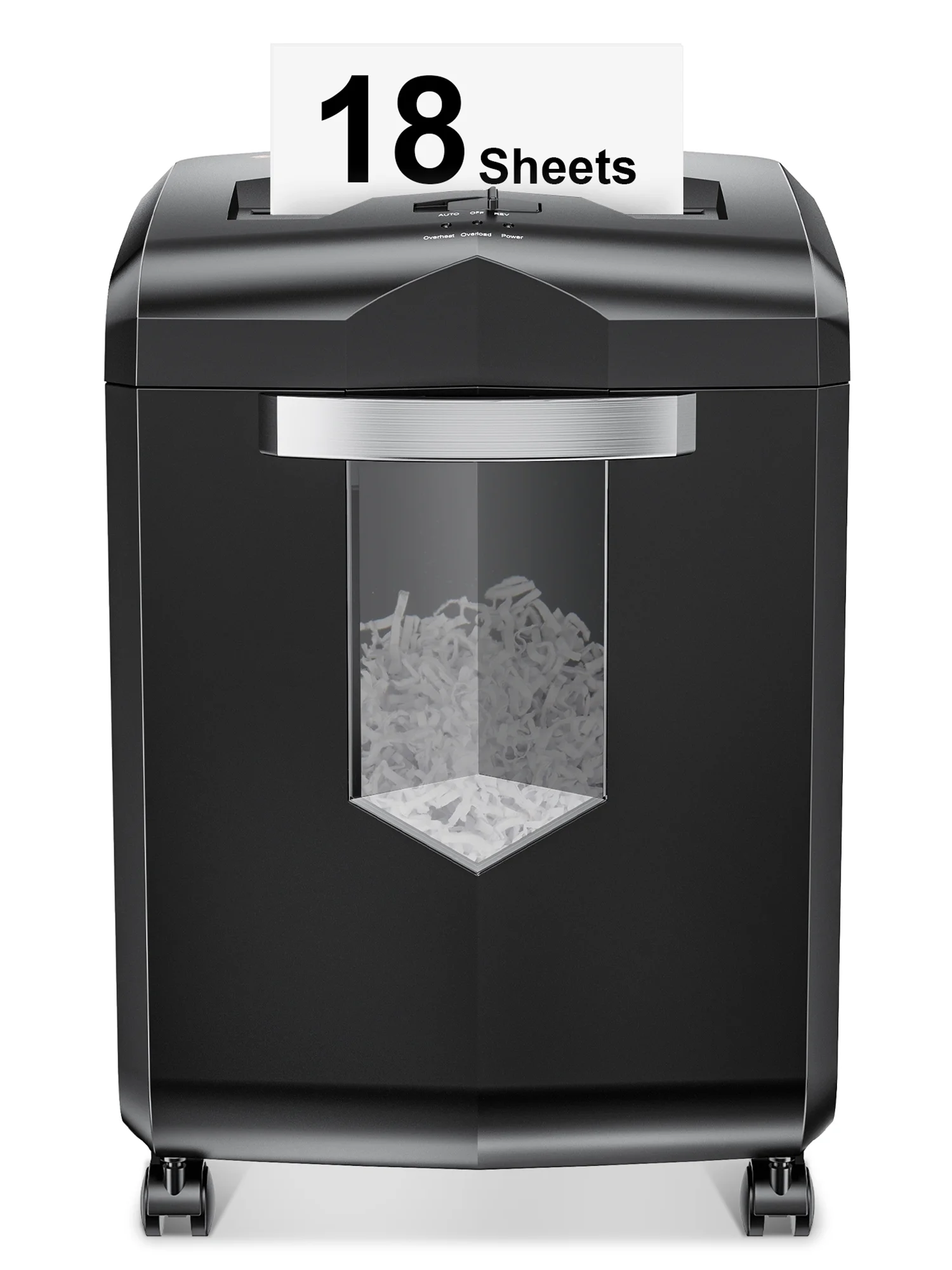 Bonsaii Paper Shredder 18-Sheet Cross-Cut Shredder for Home Office with Wastebasket