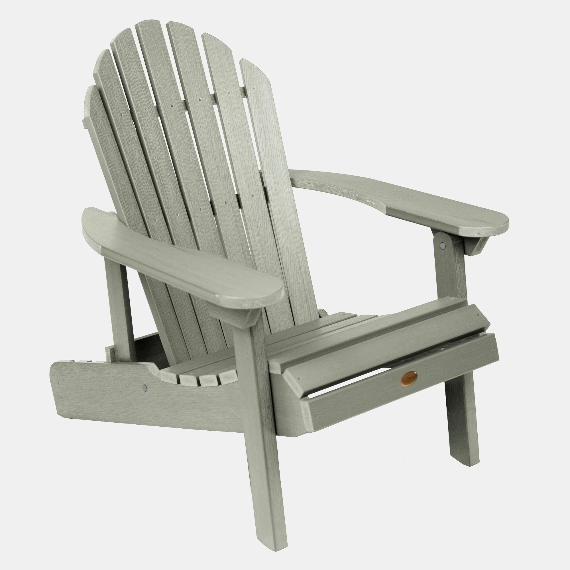 highwood Eco-friendly Synthetic Wood Folding and Reclining Adirondack Chair Eucalyptus