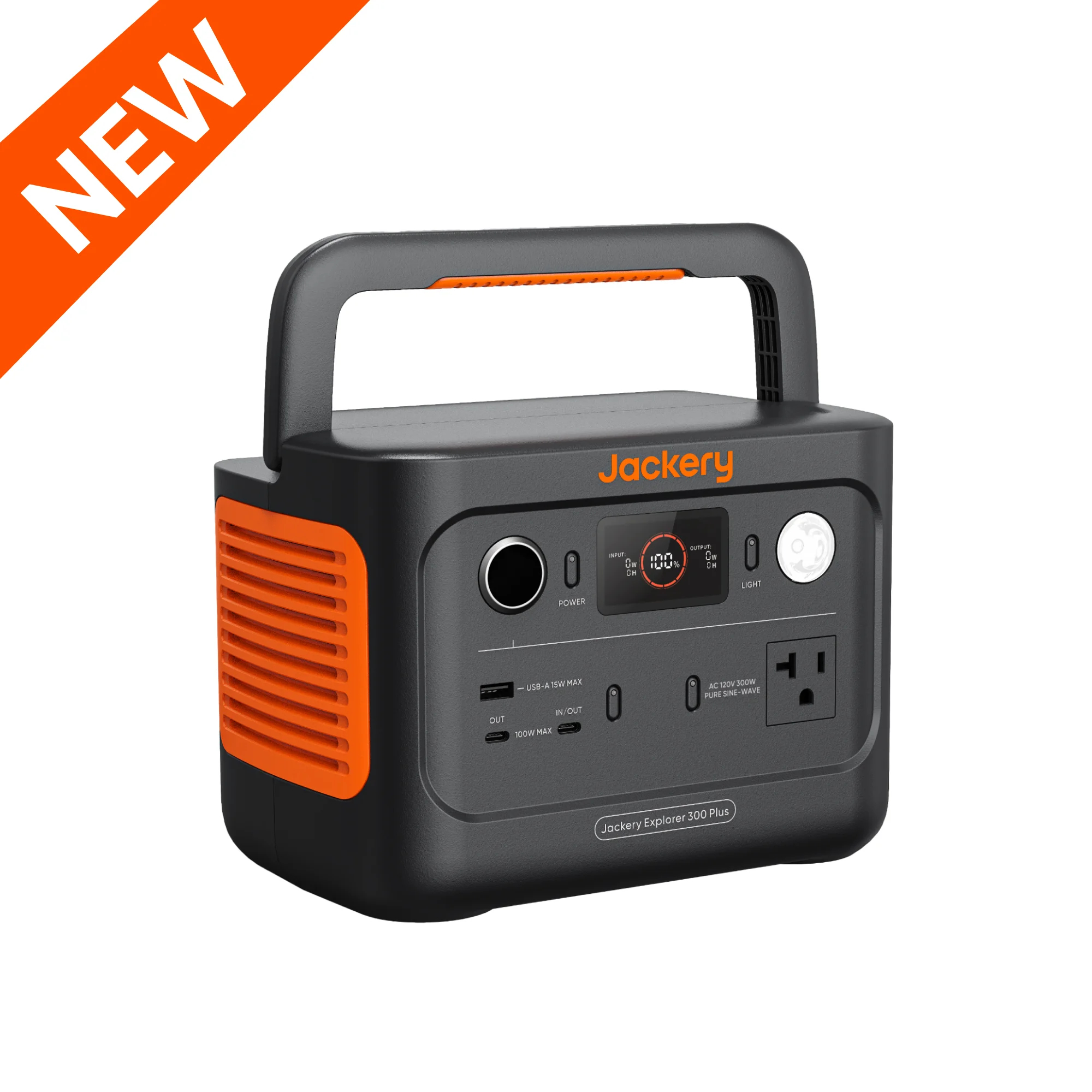 Jackery Explorer 300 Plus Portable Power Station, 288Wh Backup LiFePO4 Battery,(Solar Panel Optional)