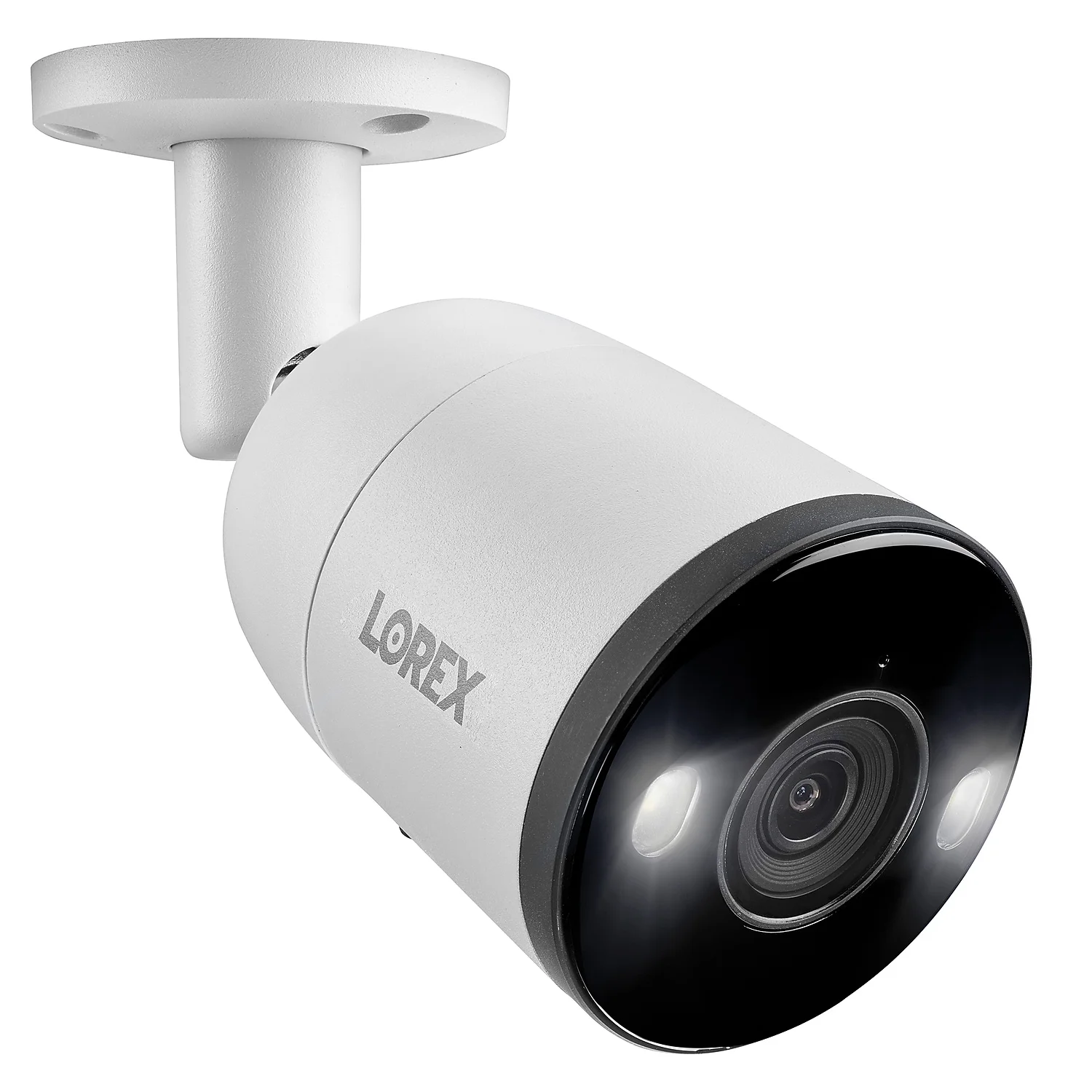 Lorex E893AB-E 4K Ultra HD Wired Analog Indoor/Outdoor Add-on IP Bullet Security Camera with Smart Deterrence