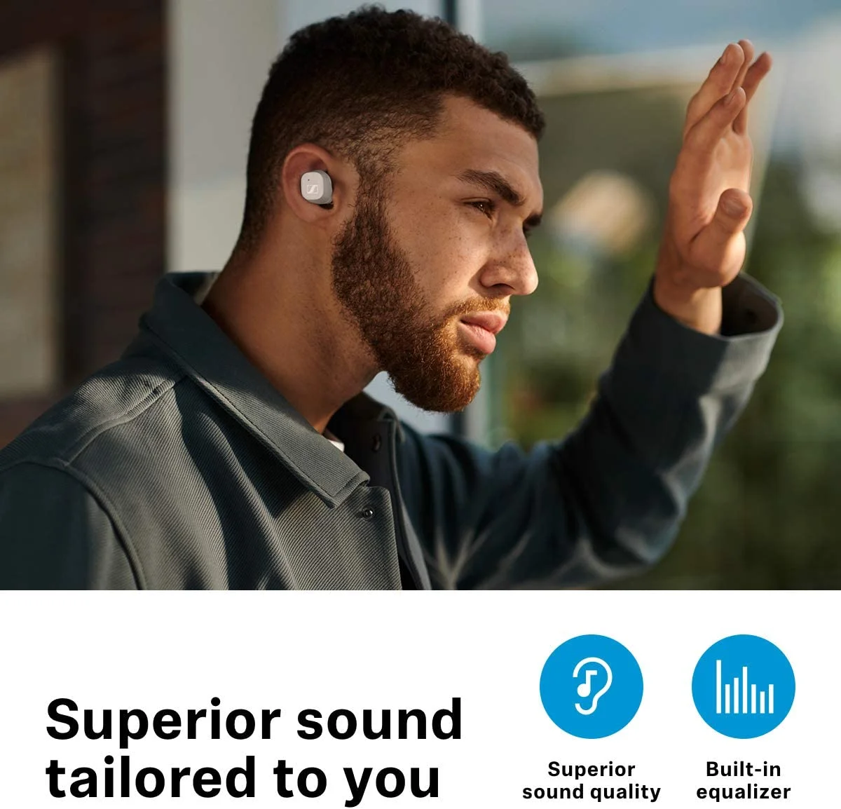 Sennheiser CX 400BT - True wireless earphones with mic - in-ear - Bluetooth - white