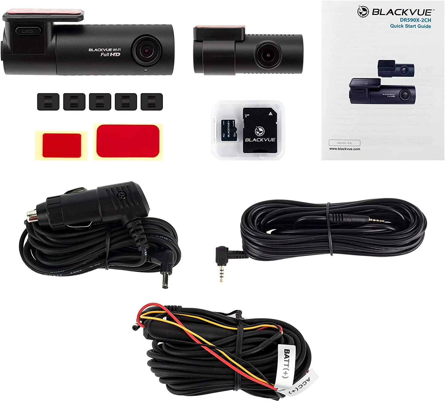 Blackvue DR590X-2CH Dash Cameras 32 gb 2 Channels / Dual Full HD 1080p @ 30 Fps 2 lb