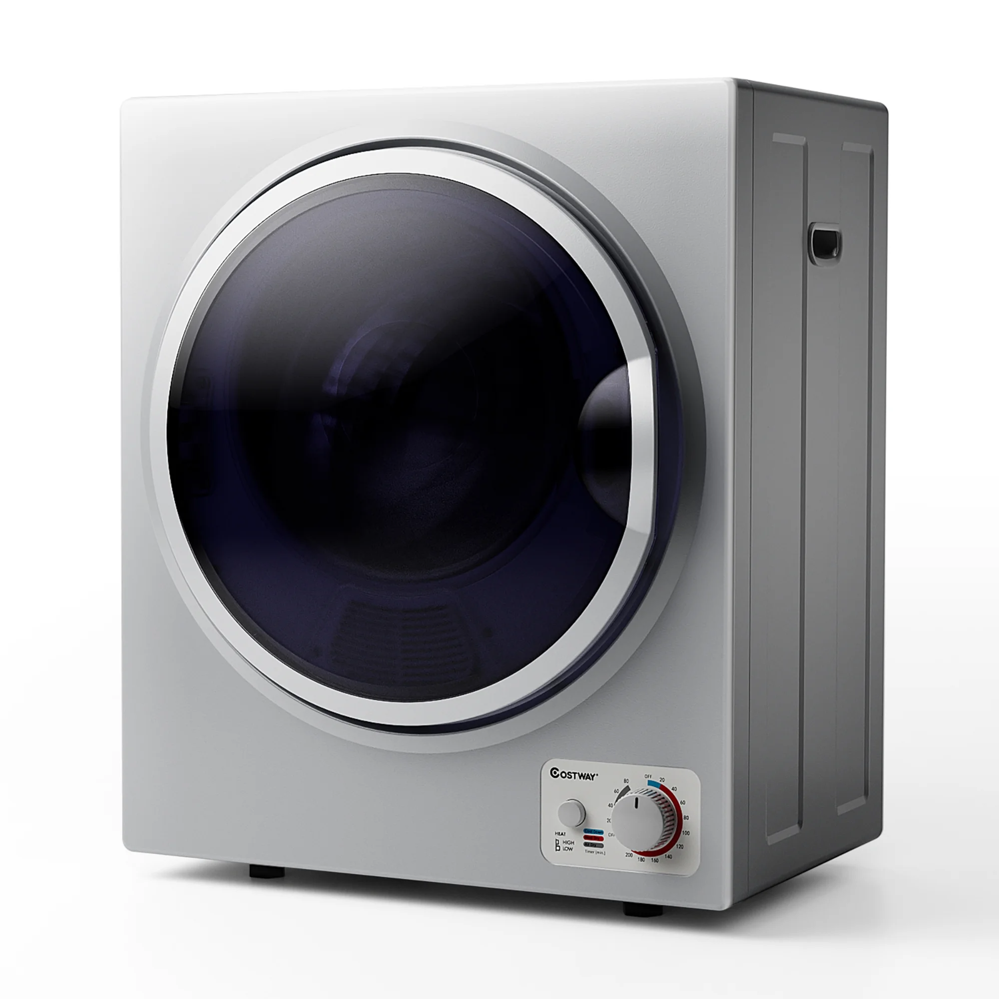 Costway Electric Tumble Compact Laundry Dryer Stainless Steel Wall Mounted 1.5 cu .ft.