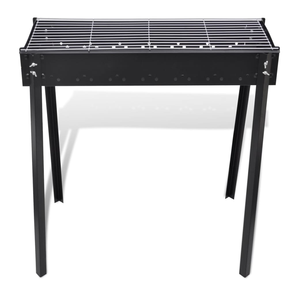 Charcoal BBQ Grill Stand with Cooking Area 30 x 11 - Portable, Easy Assembly, Durable - Perfect for Outdoor Picnics and Camping