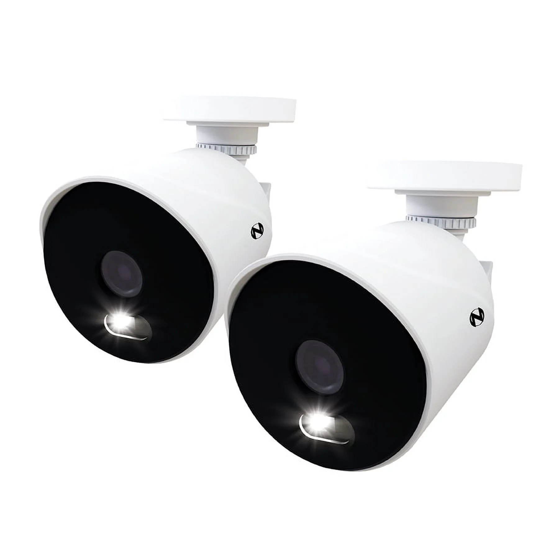 Night Owl Wired 4K Ultra HD Spotlight Surveillance Bullet Cameras, Indoor Outdoor, Night Vision, White, 2-Pack, Add to a Compatible Night Owl Recorder