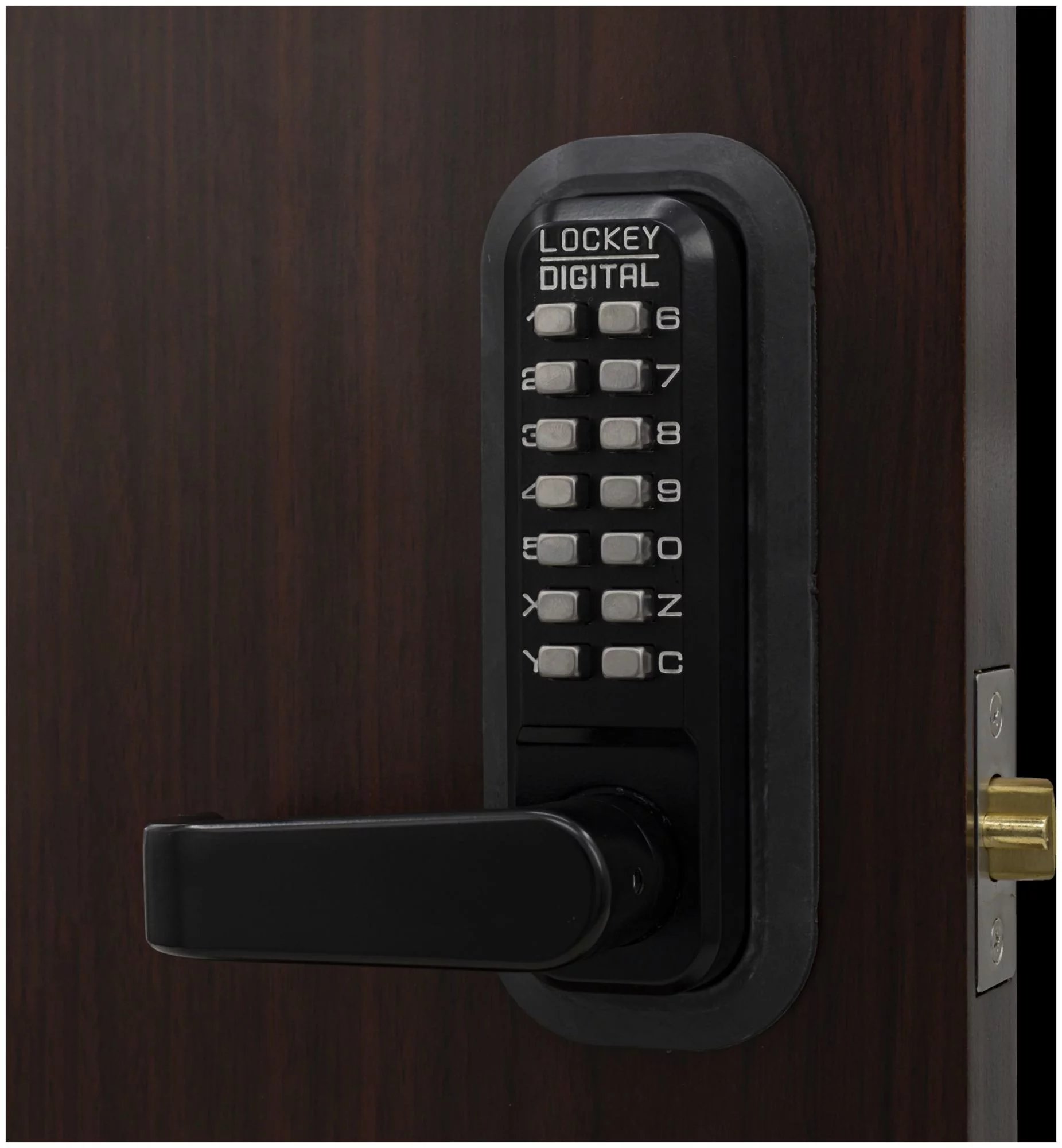 Lockey 2835Dc 2000 Series Keyless Entry Double Combination Mechanical Lever Set - Black