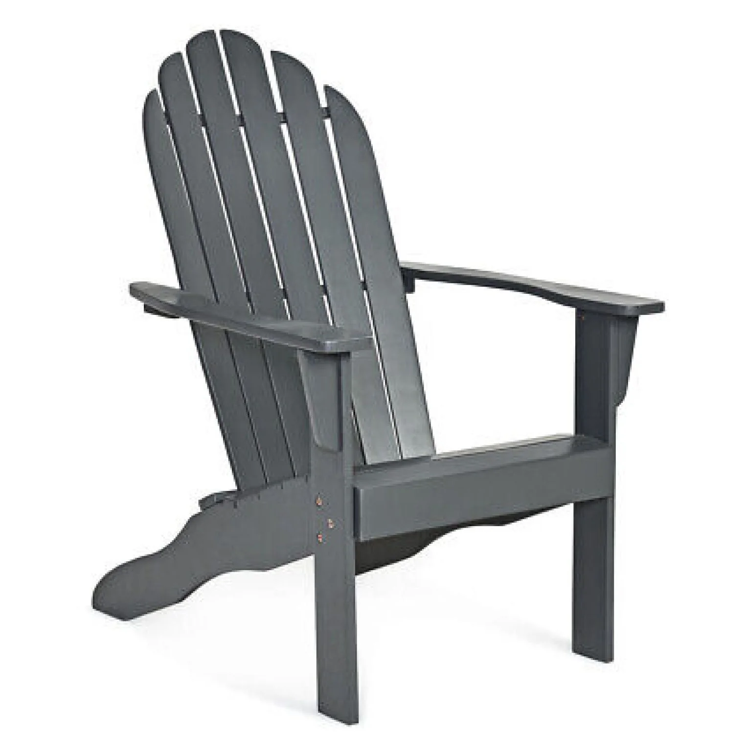 FENG20 Outdoor Adirondack Chair Solid Wood Durable Patio Garden Deck Furniture Gray