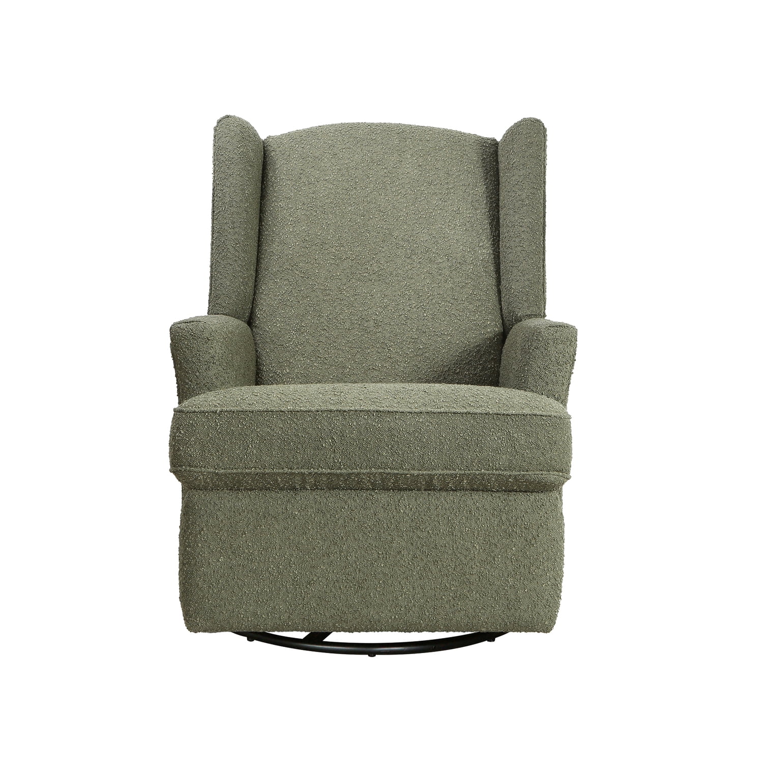 Second Story Home Hemingway Upholstered Wingback Swivel Gliding Recliner - Sage Boucle