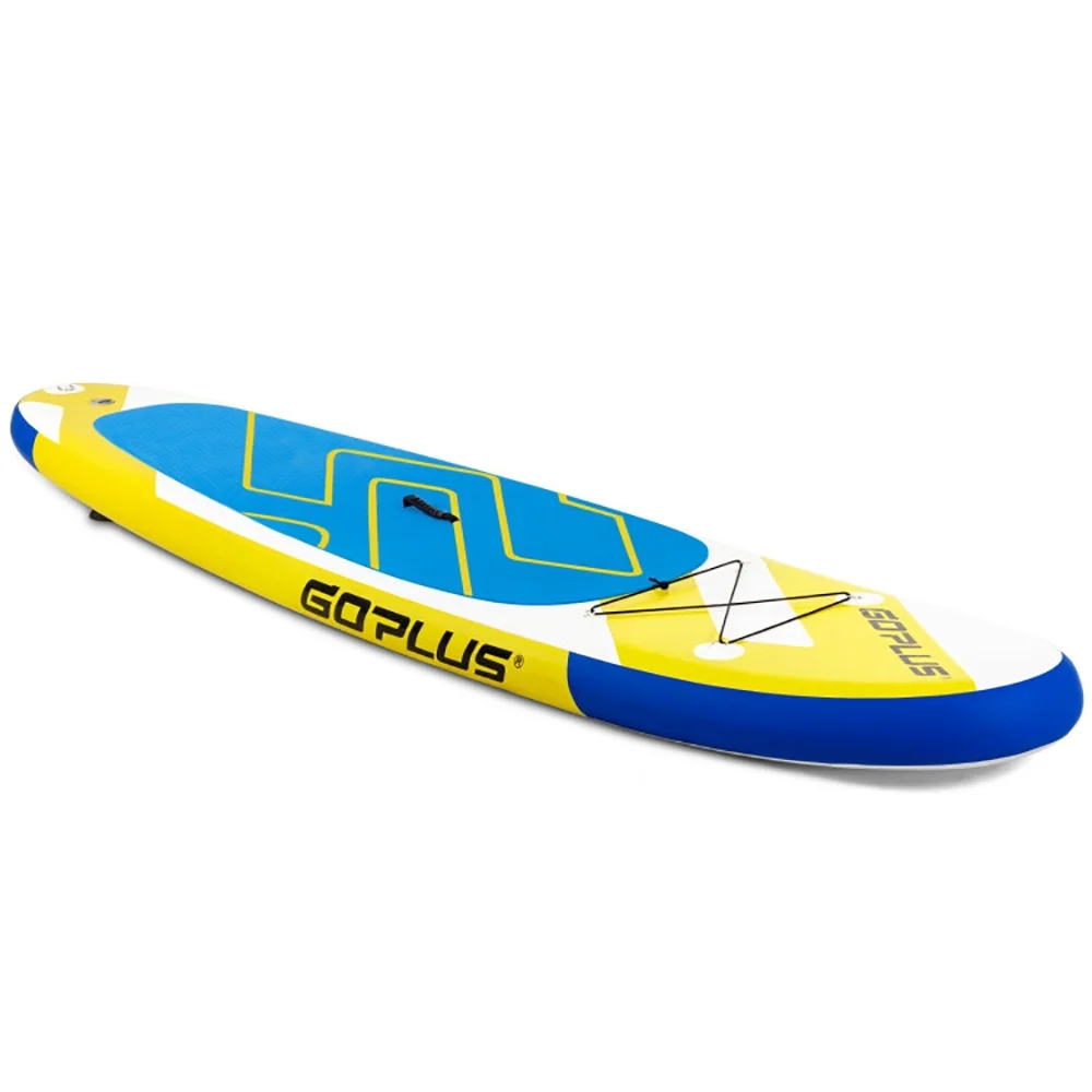Spaco 11 Feet Inflatable Stand Up Paddle Board with Aluminum Paddle-Yellow, Wide Stable Design, Non-Slip Comfort Deck for Youth & Adults