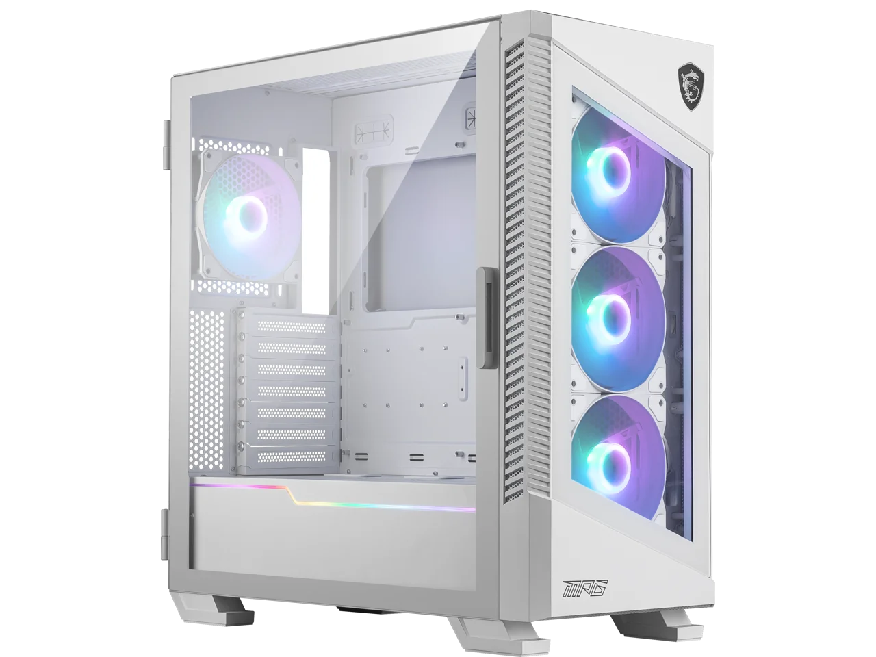 MSI MPG VELOX 100R White SPCC Steel / Laminated Tempered Glass ATX Mid Tower Computer Case