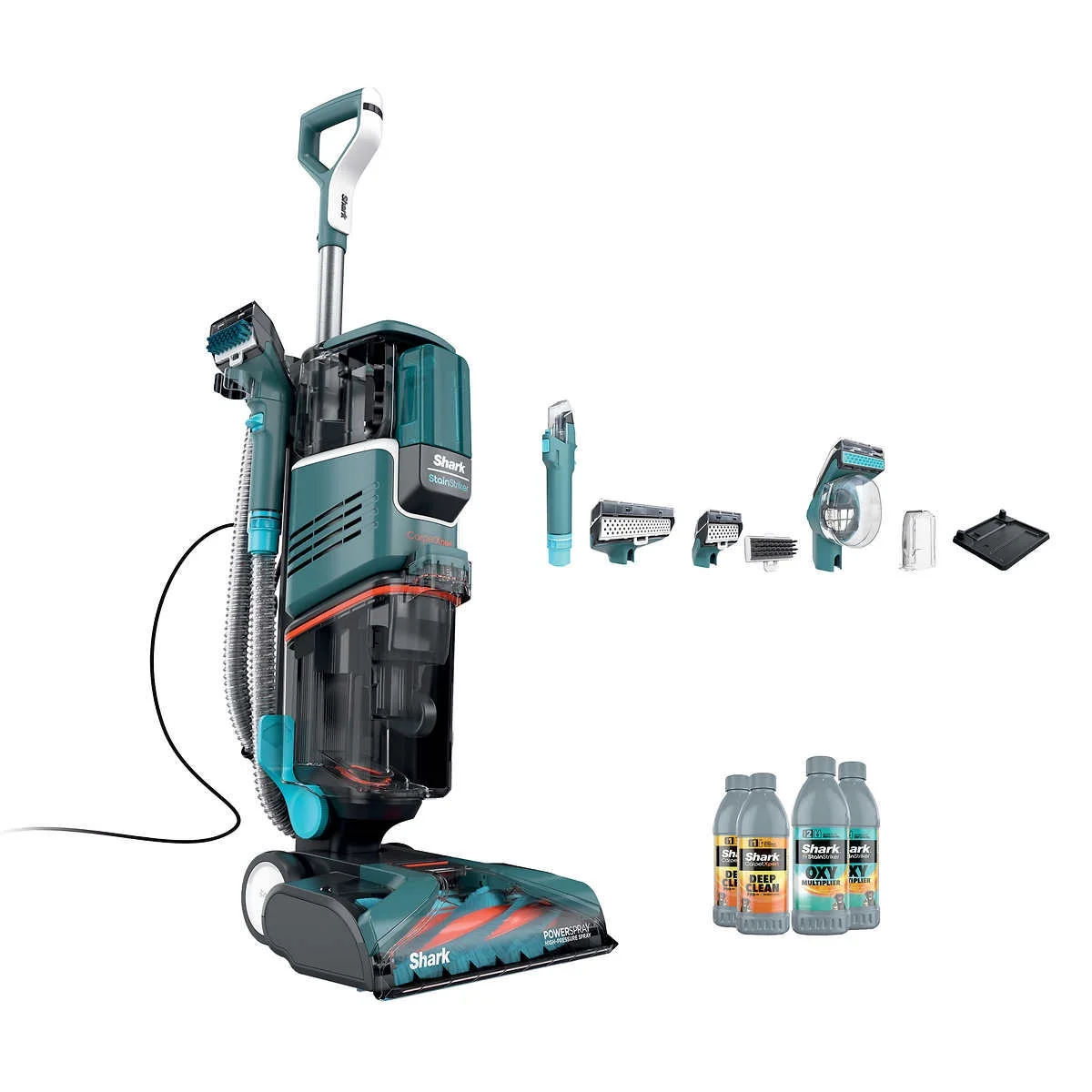 Shark R-EX205 CarpetXpert with Stainstriker Upright Deep Carpet Cleaner, Teal (Refurbished)