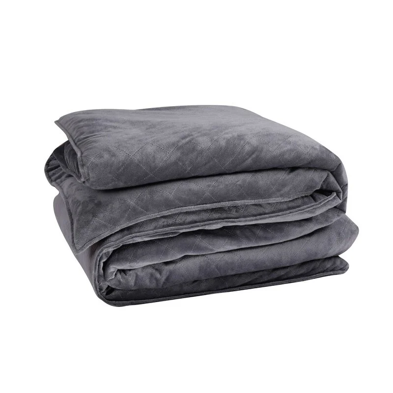 Swift Home Ultra-Soft Therapeutic Kids and Adults Weighted Blanket With Removable Washable Duvet Cover Grey 60x80-20LBS
