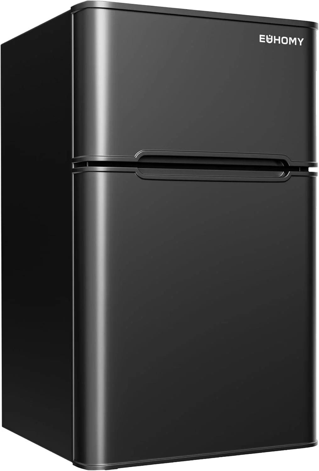 EUHOMY Mini Fridge with Freezer, 3.2 Cu.Ft Mini Refrigerator fridge, 2 door For Bedroom/Dorm/Office/Apartment - Food Storage or Cooling drinks(Silver).