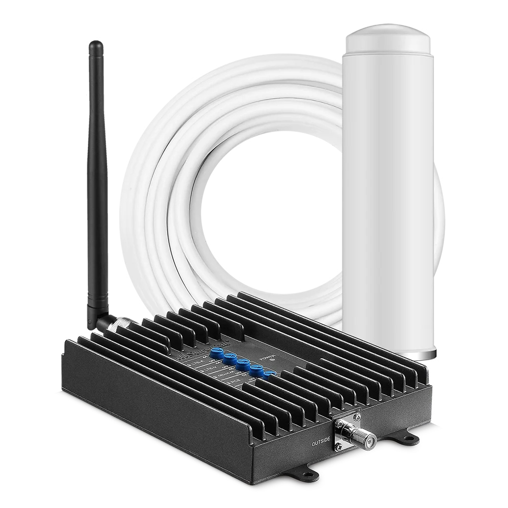 SureCall Fusion4Home Omni/Whip Voice, Text & 4G LTE Cell Phone Signal Booster for Homes up to 2,000 sq. ft. SC-PolyH-72-ORA-Kit