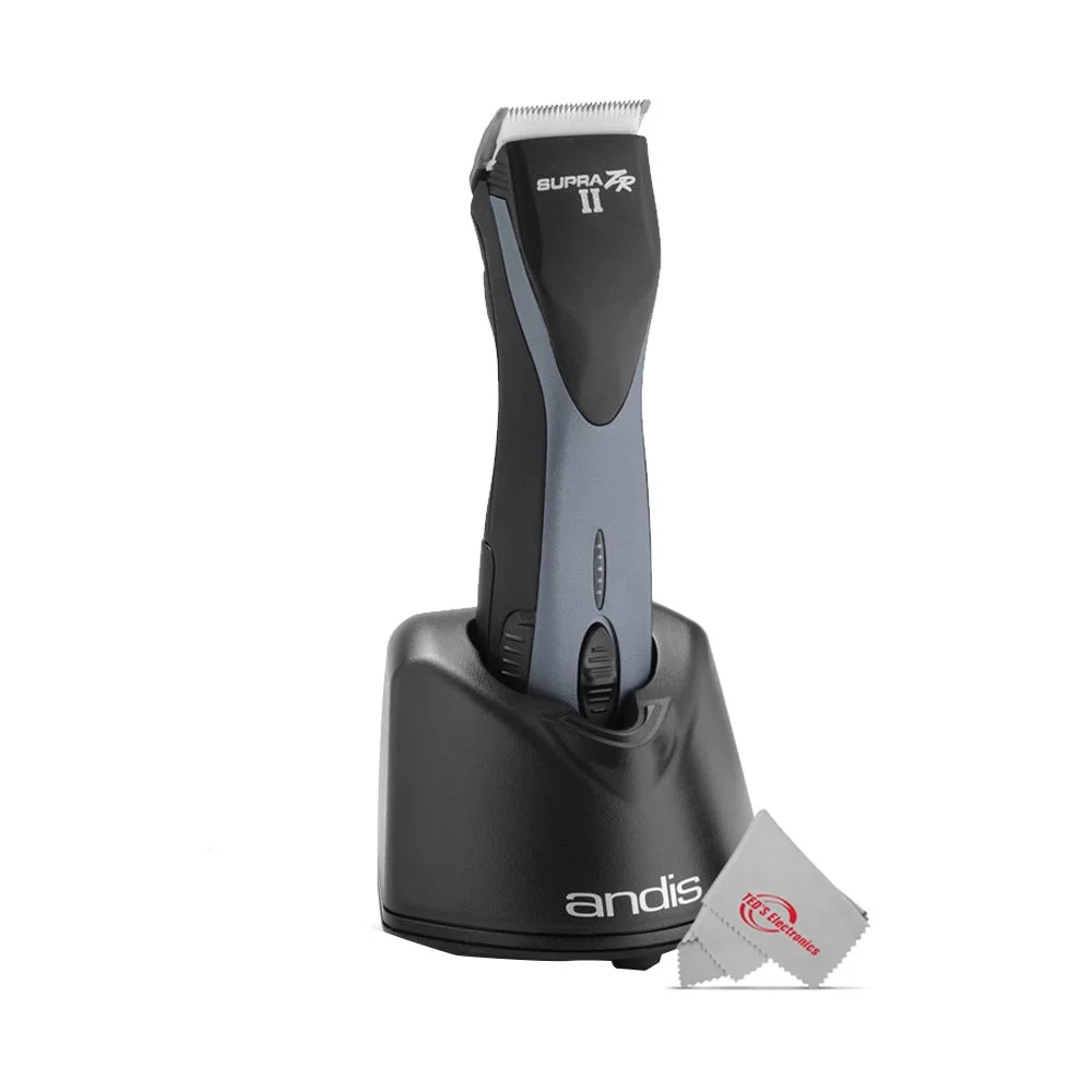 Andis Supra ZR II Cordless CeramicEdge Blade Clipper + Slimline Pro T-Blade Trimmer Kit #32475