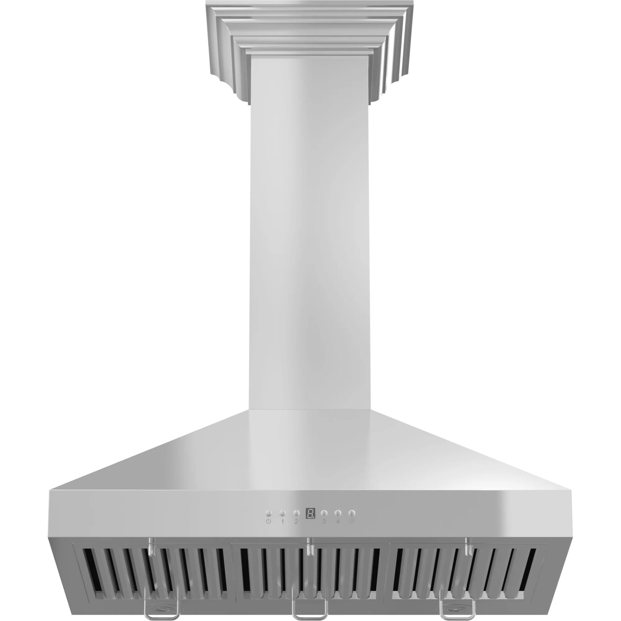ZLINE 30 in. Wall Mount Range Hood in Stainless Steel with Crown Molding (KL3CRN-30)