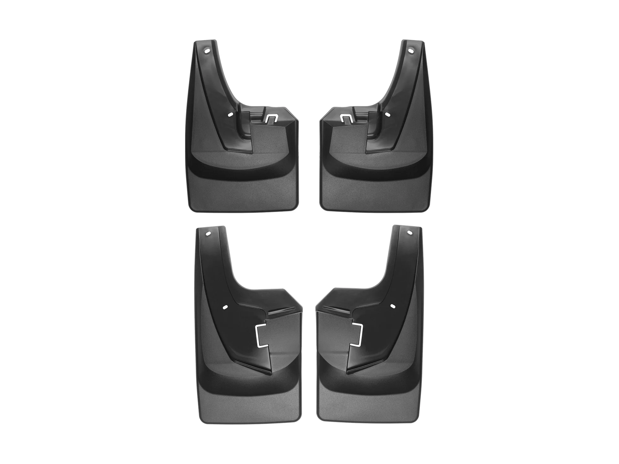WeatherTech Custom No Drill Splash Guard MudFlaps compatible with Ram Truck 2500/3500, Ram 2500/3500, Front & Rear Set - Black
