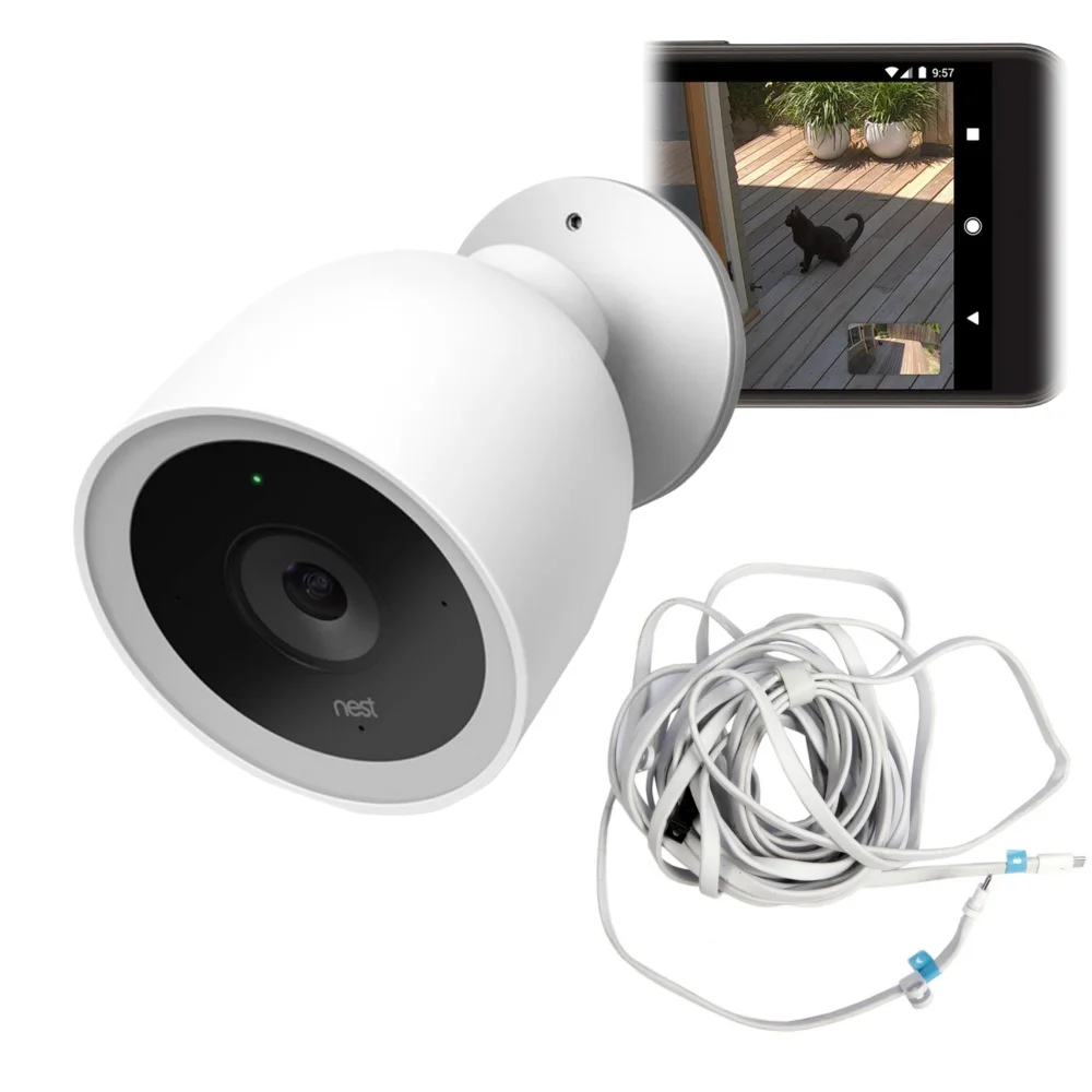 Google Nest Cam IQ Outdoor - Security Surveillance Camera NC4100-White-US(like new)
