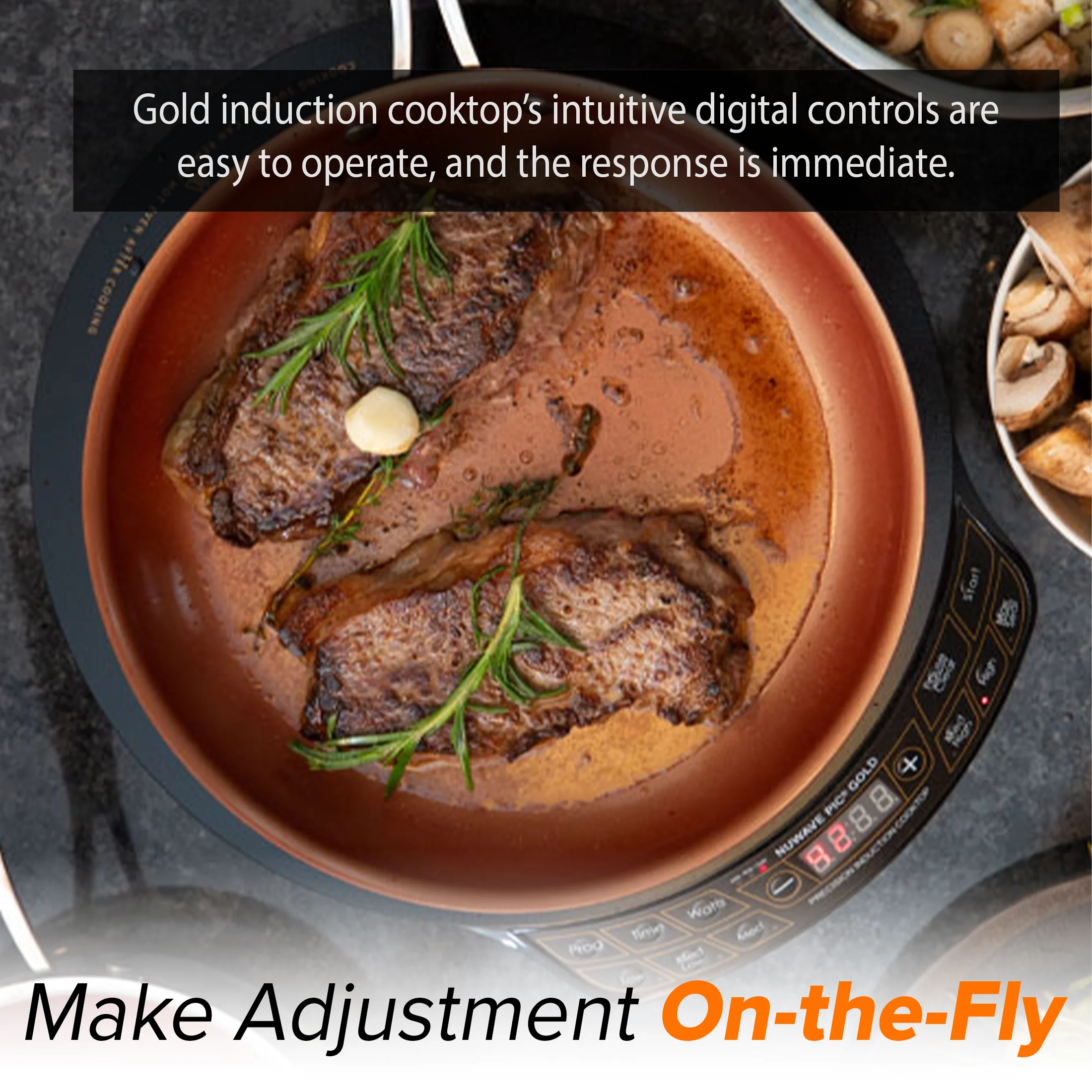 NuWave PIC Gold Precision Induction Cooktop with 10.5 inch Pan with 600, 900 or 1500 Watts, Stoves, Electric, Cooking, Portable