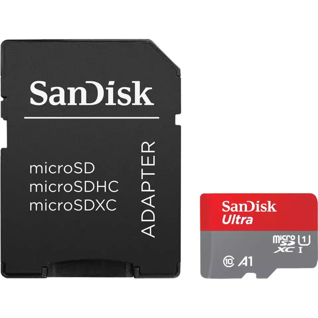 SanDisk Ultra - Flash memory card (microSDXC to SD adapter included) - 1 TB - A1 / UHS-I U1 / Class10 - microSDXC UHS-I