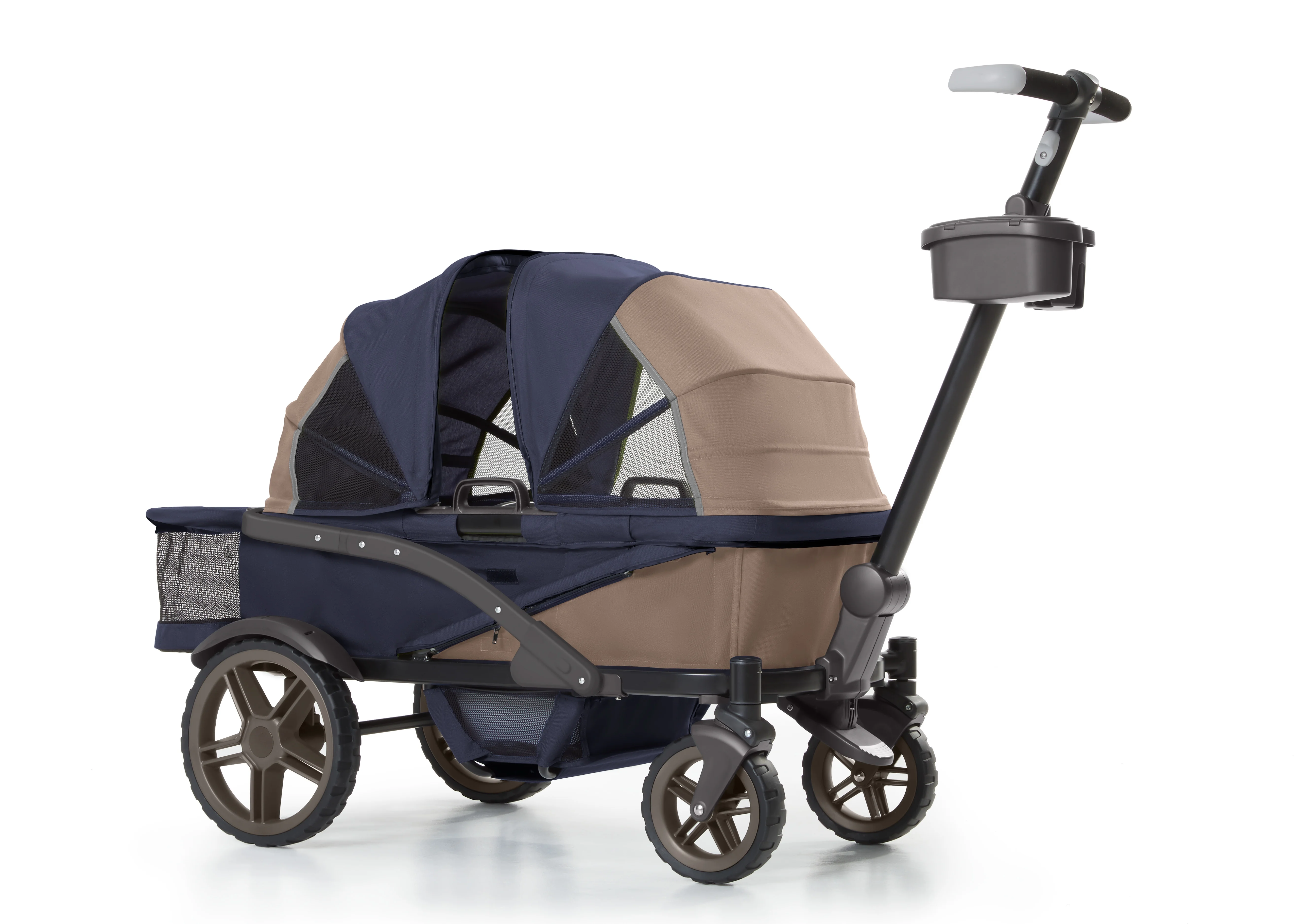 Gladly Family Anthem2 All-Terrain 2-Seater Wagon Stroller, Rugged Wheels, Removable Canopy, Foldable, Sand & Sea