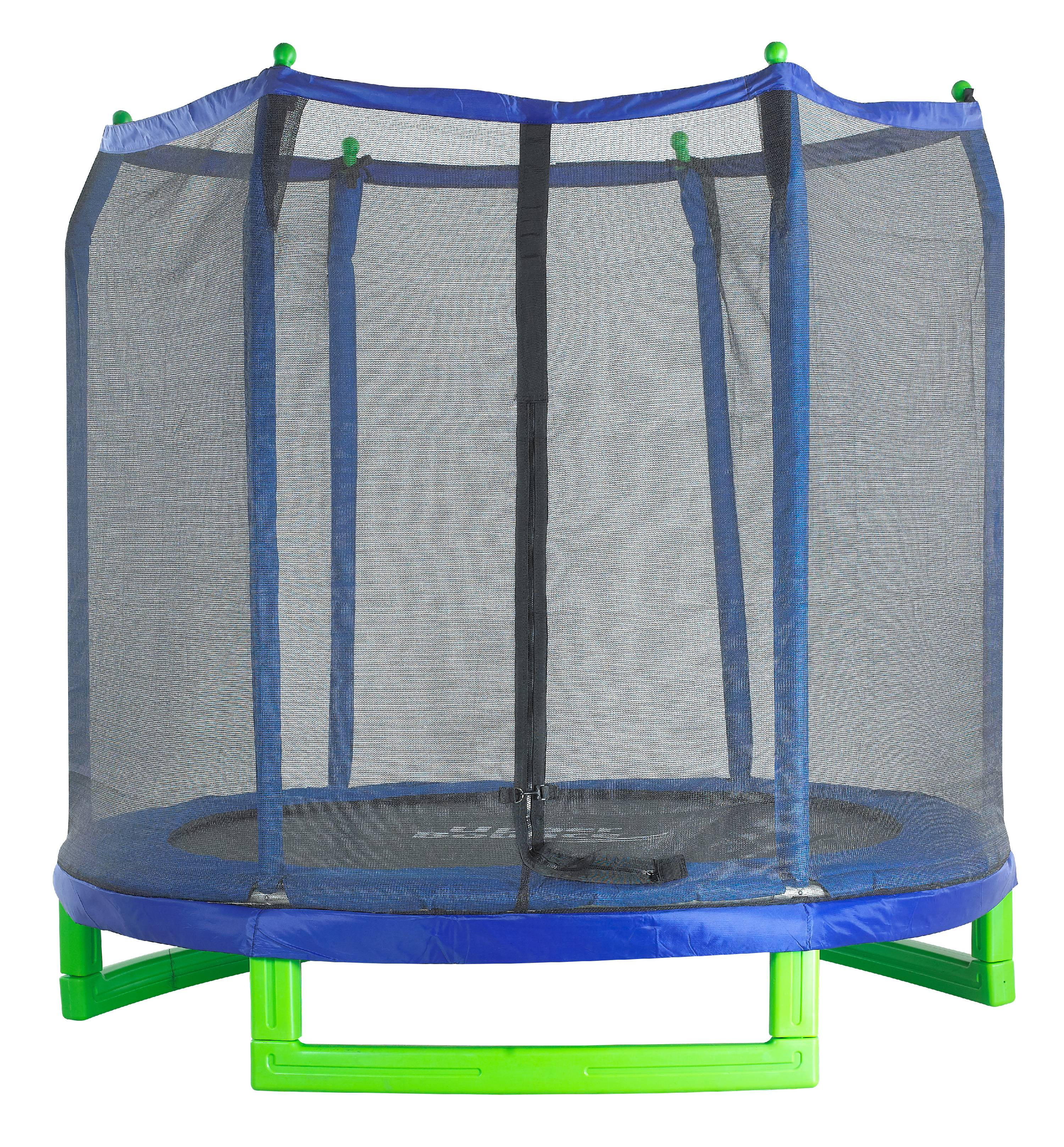 Machrus Upper Bounce 7' Indoor/Outdoor Classic Kiddy Trampoline & Safety Enclosure Set