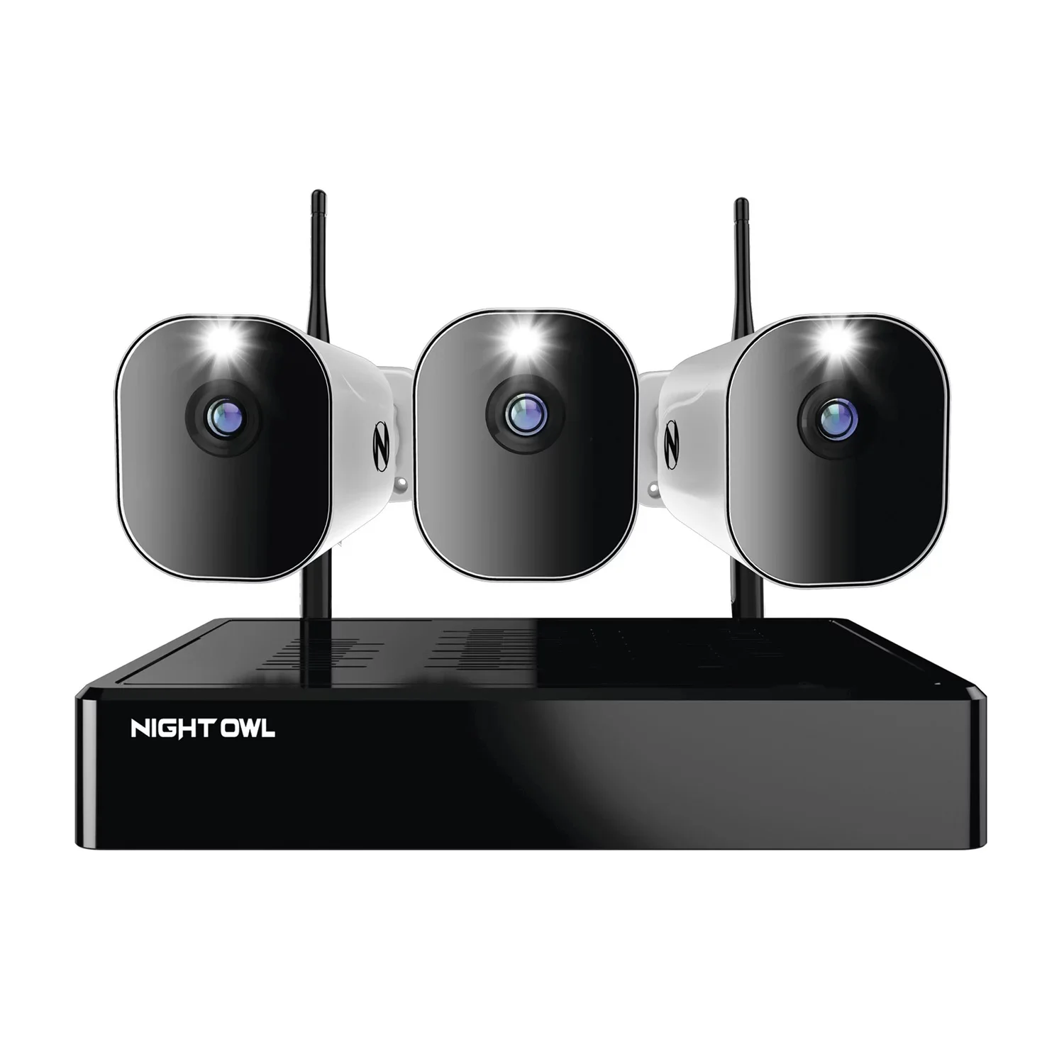 Night Owl Wi-Fi 1080p NVR with 1 TB HDD 3 Battery 1080p Wi-Fi Cameras with 2 Batteries per camera - WNIP2 Series