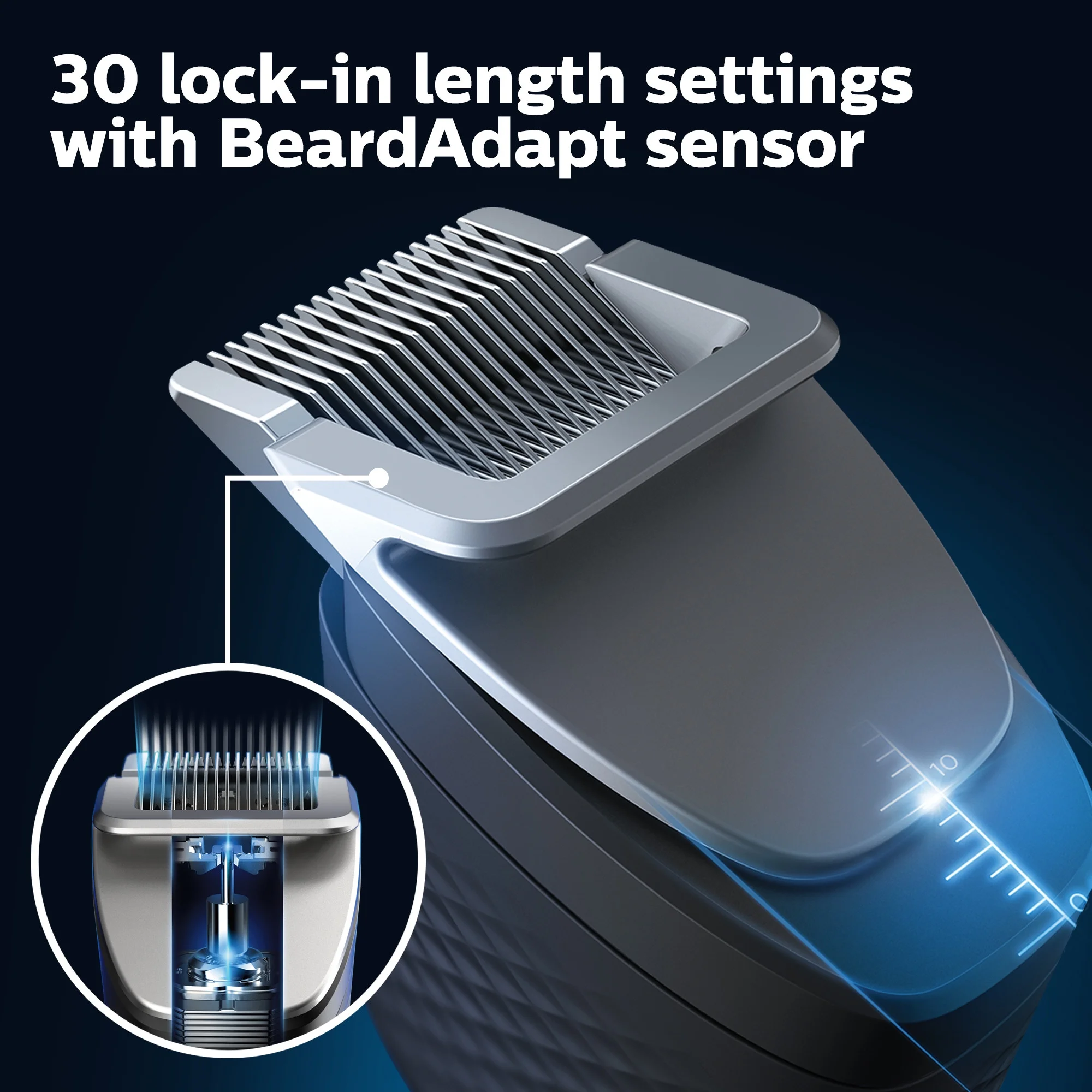 Philips Norelco Ultimate Beard and Hair Trimmer Series 9000, Ultimate Precision, Electric Cordless, Trimmer - BT9810/40