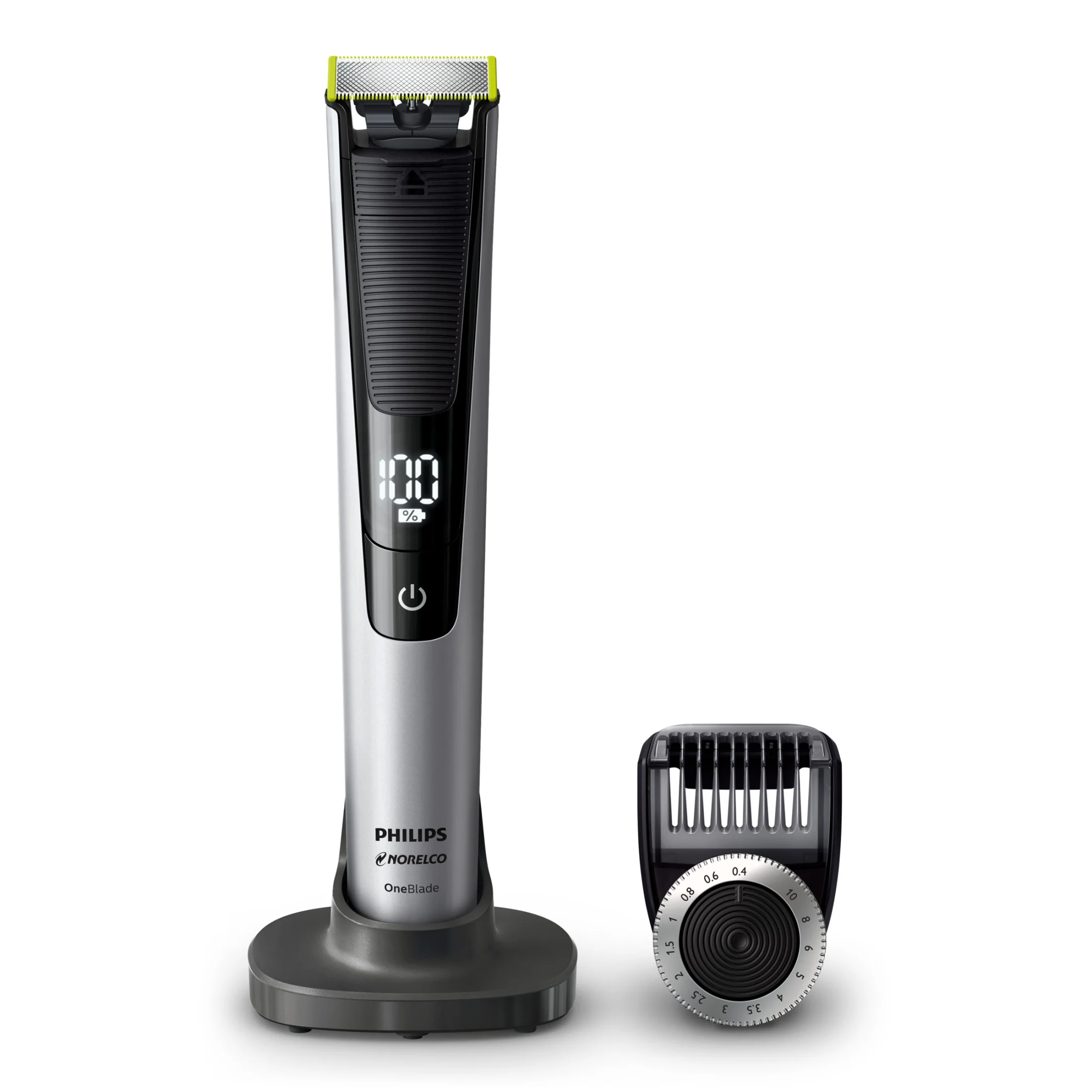 Philips Norelco Oneblade Pro Hybrid Electric Trimmer and Shaver, QP6520/70 (14 Length Comb)