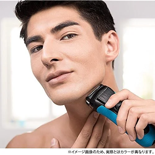 Brown Men's electric shaver Series 3 3040s-W 3 blades Can be washed with water / shave in the bath white