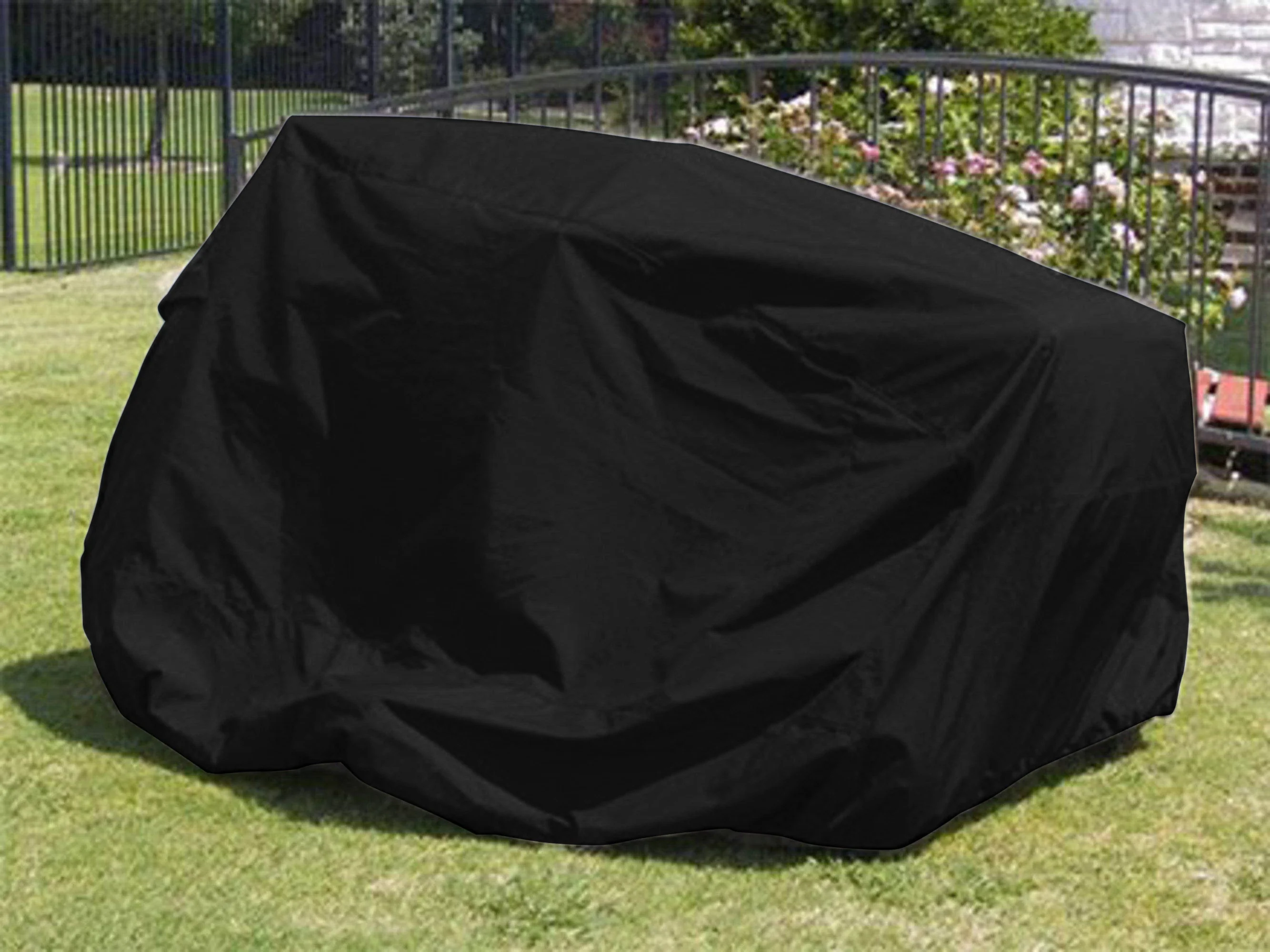 Covermates Zero Turn Mower Cover - Weather Resistant Polyester, Weather Resistant, Elastic Hem, AC & Equipment, 58W x 82D x 52H, Black