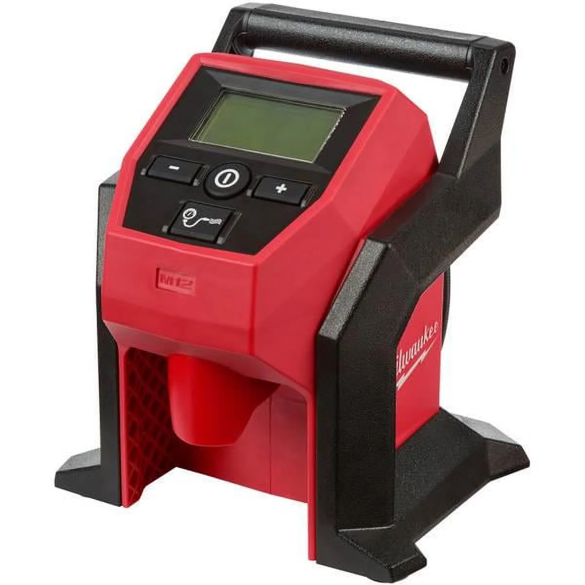 Milwaukee 2475-20 M12 12V Lithium-Ion Compact Cordless Tire Inflator with Chucks, Needle and Nozzle