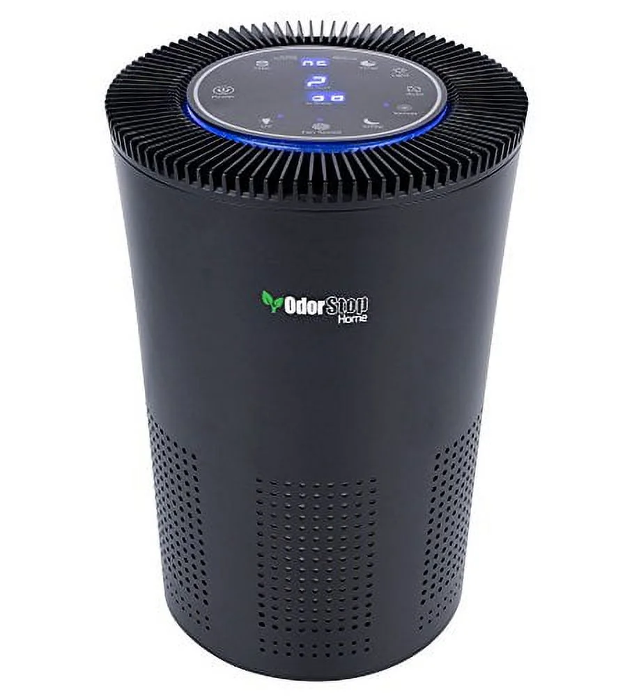 OdorStop OSAP5 - 5-in-1 Air Purifier with H13 HEPA Filter, UV, Active Carbon, Ionizer and Pre-Filter (Black)