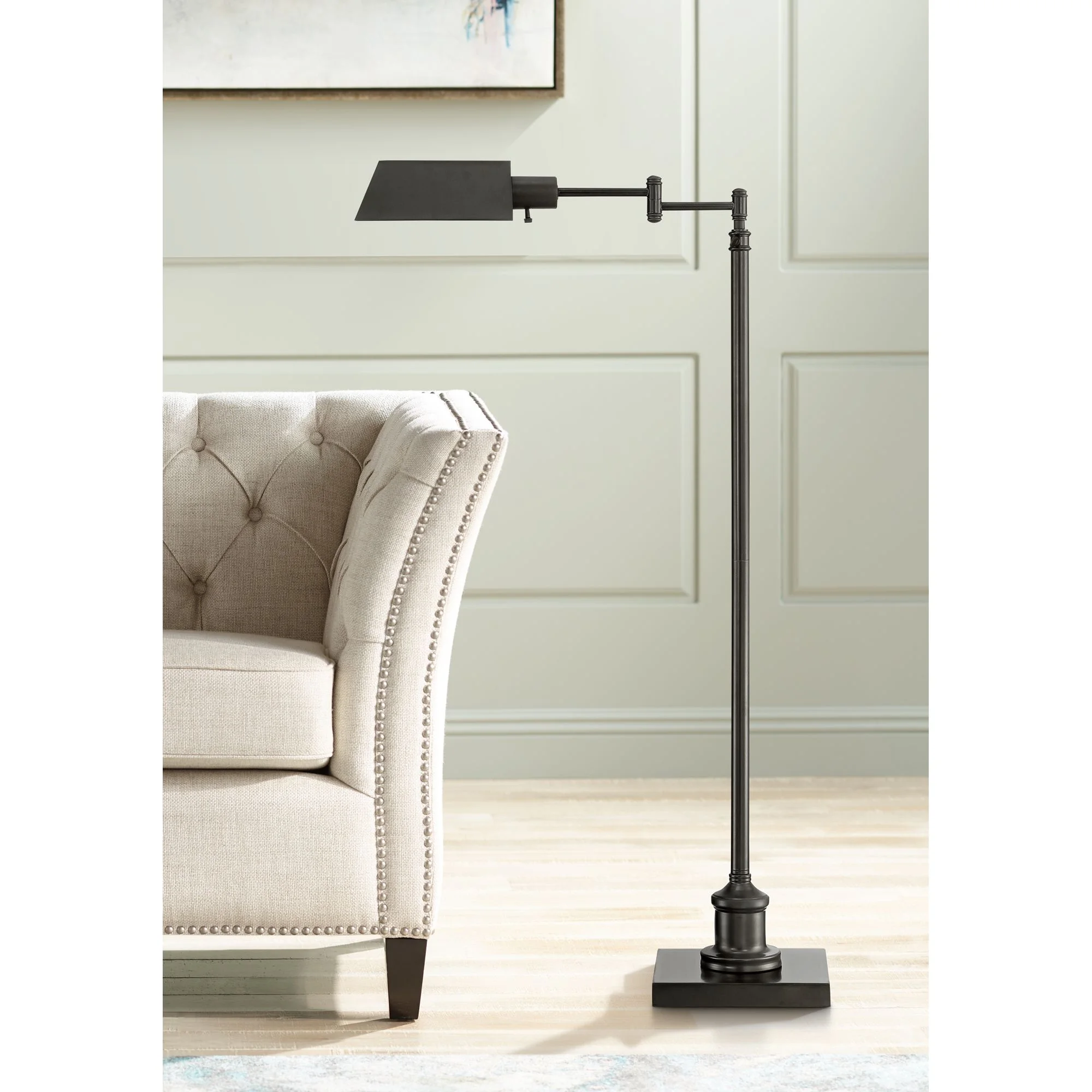 Regency Hill Jenson Traditional Pharmacy Swing Arm Floor Lamp 54