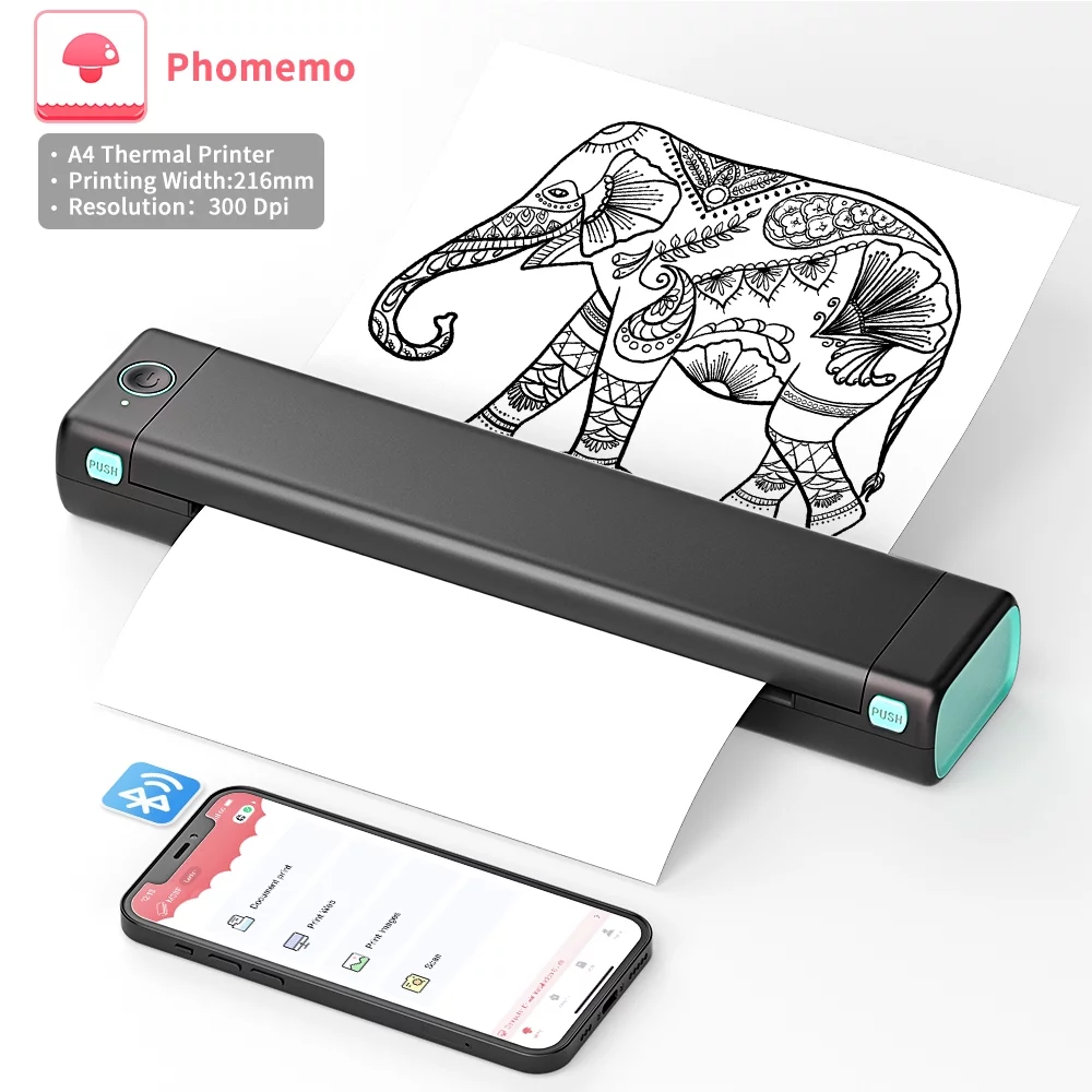 Phomemo Portable Printer M08F-Letter Bluetooth Printer Support 8.5