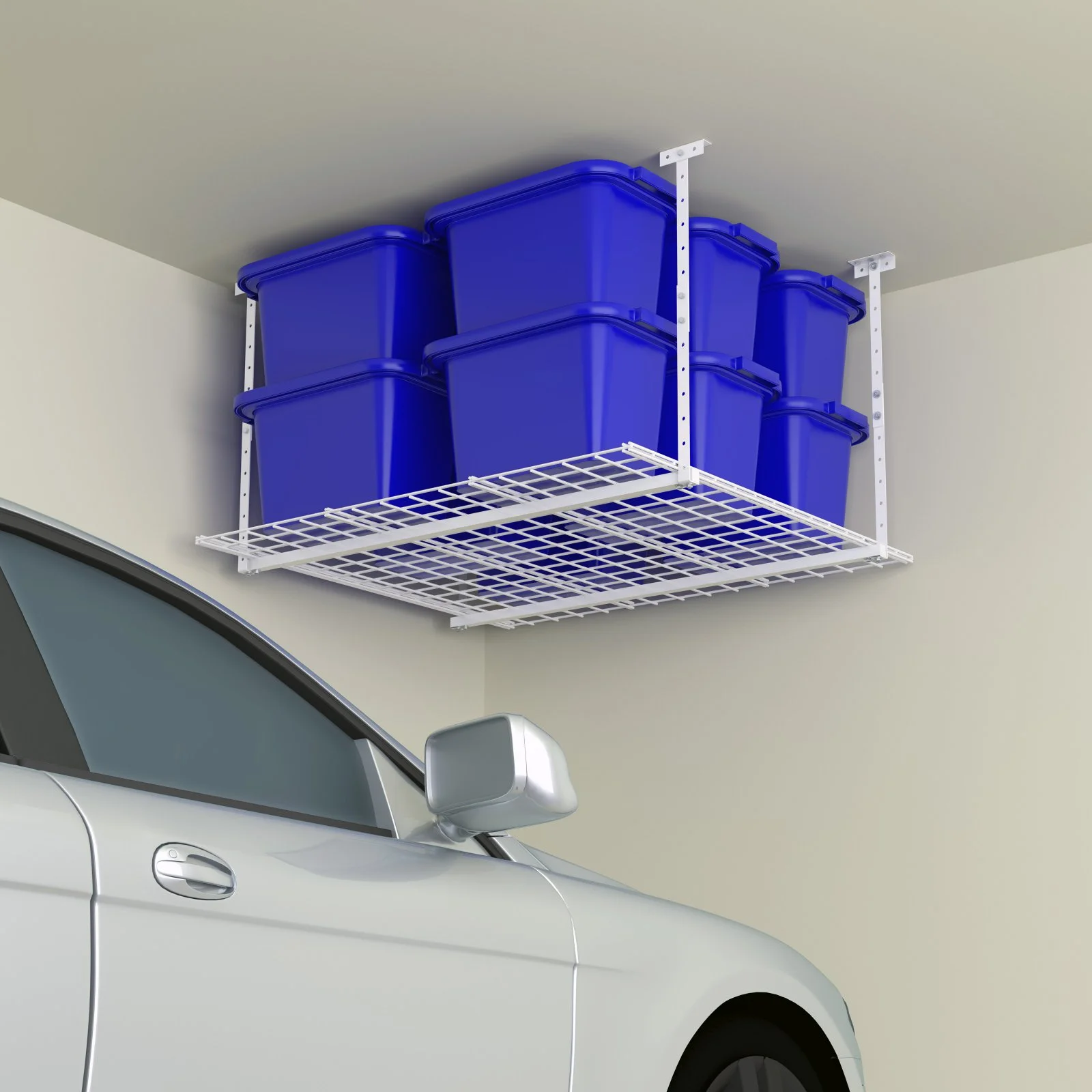 HyLoft® 00540 Adjustable Height Steel Ceiling Storage Rack, 45