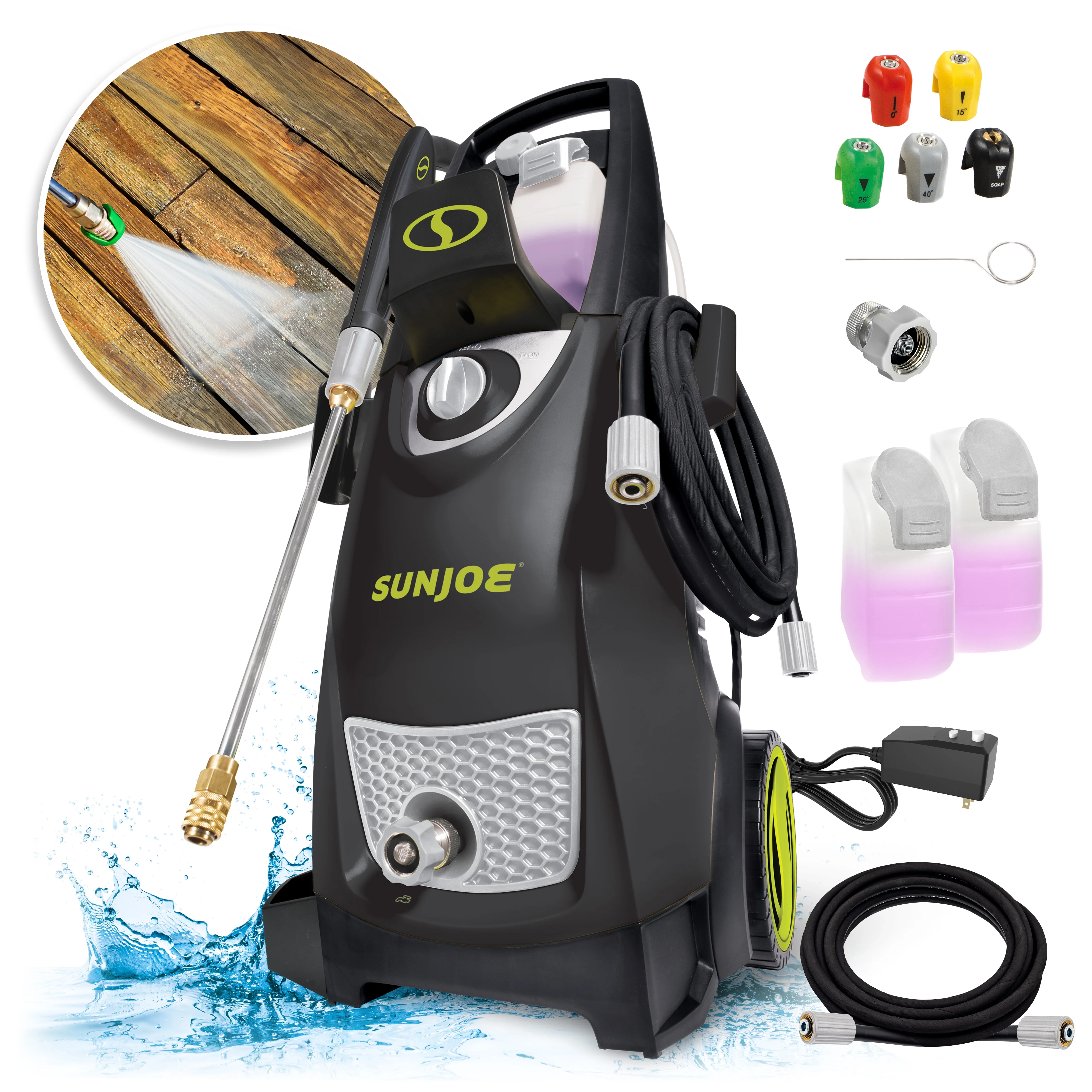 Sun Joe SPX3000 Electric Pressure Washer, 13-Amp, Certified Rated 2030 PSI, 1.2 GPM Rated Flow