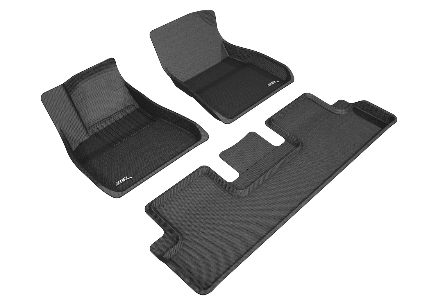 3D MAXpider KAGU Floor Mat (BLACK) compatible with TESLA MODEL 3 2018-2019 - Full Set