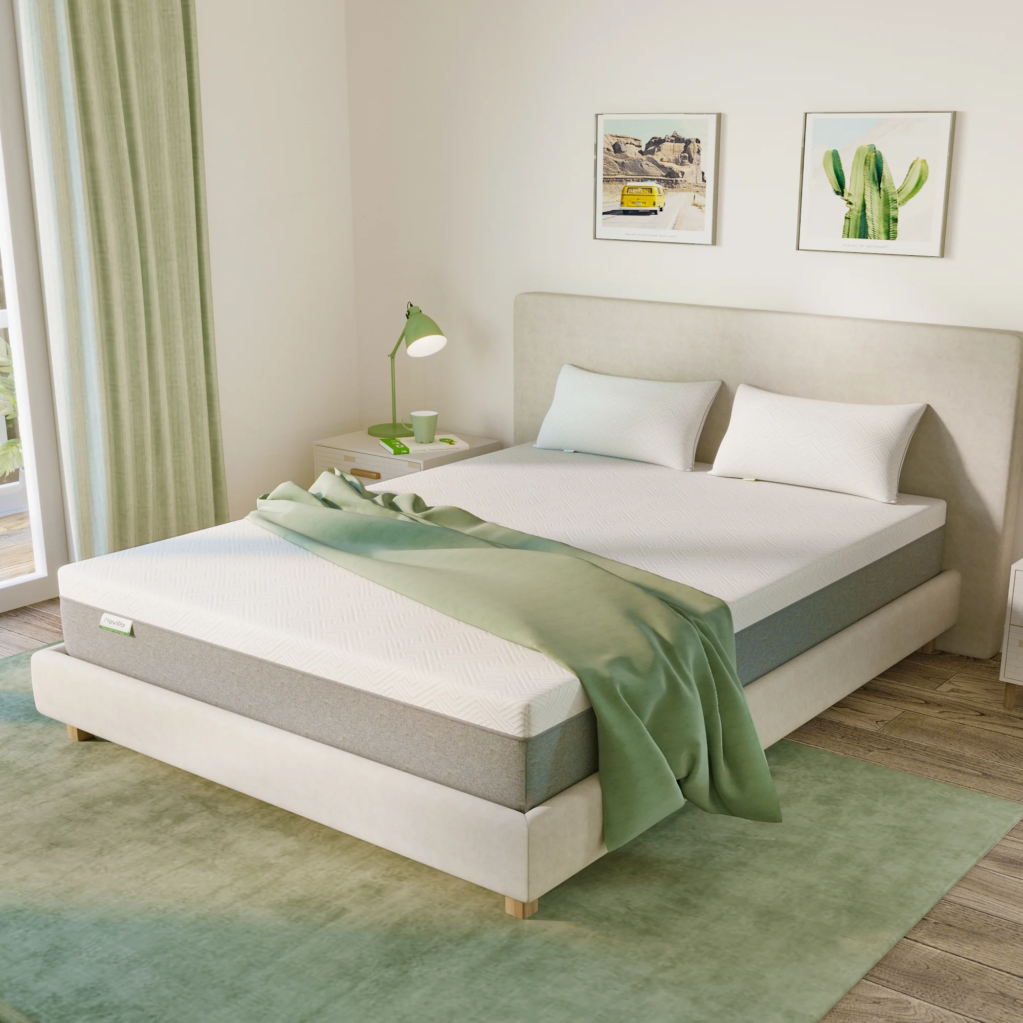 Novilla 10 inch Cooling Gel Memory Foam Mattress in a Box, California King Mattress